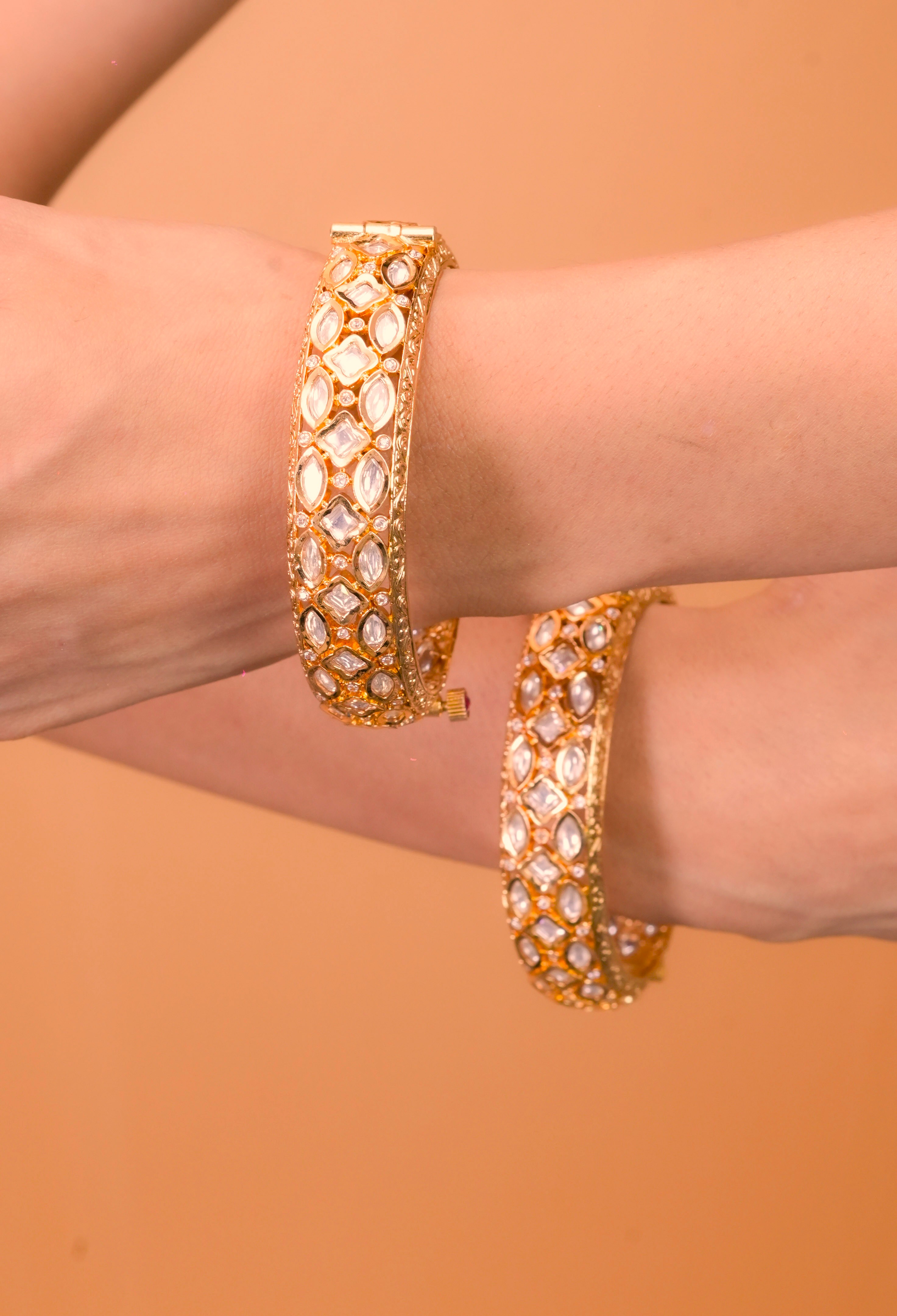 Timeless Kundan Gold-Plated Bangles