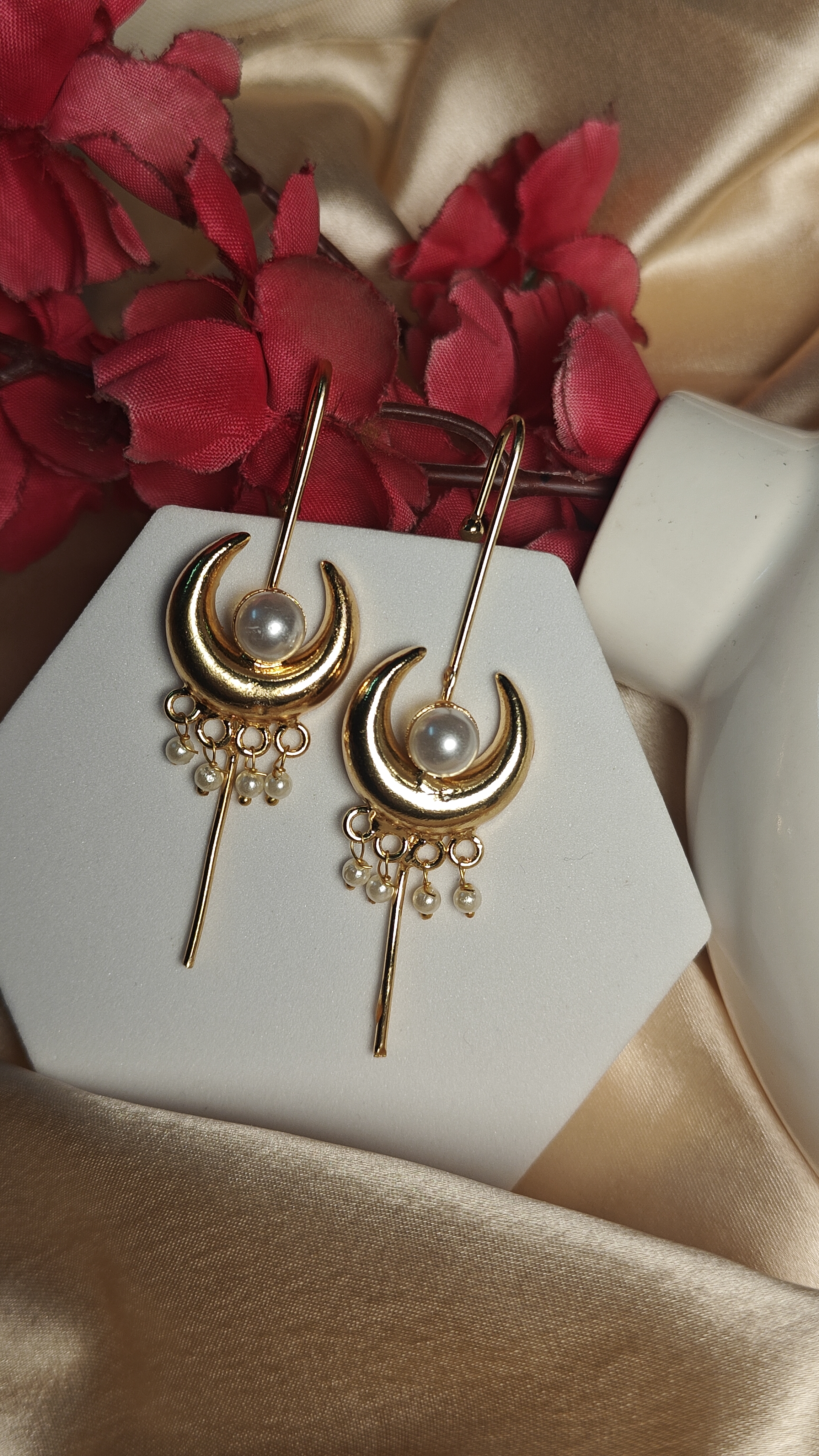 Crescent Pearl Ear Cuffs