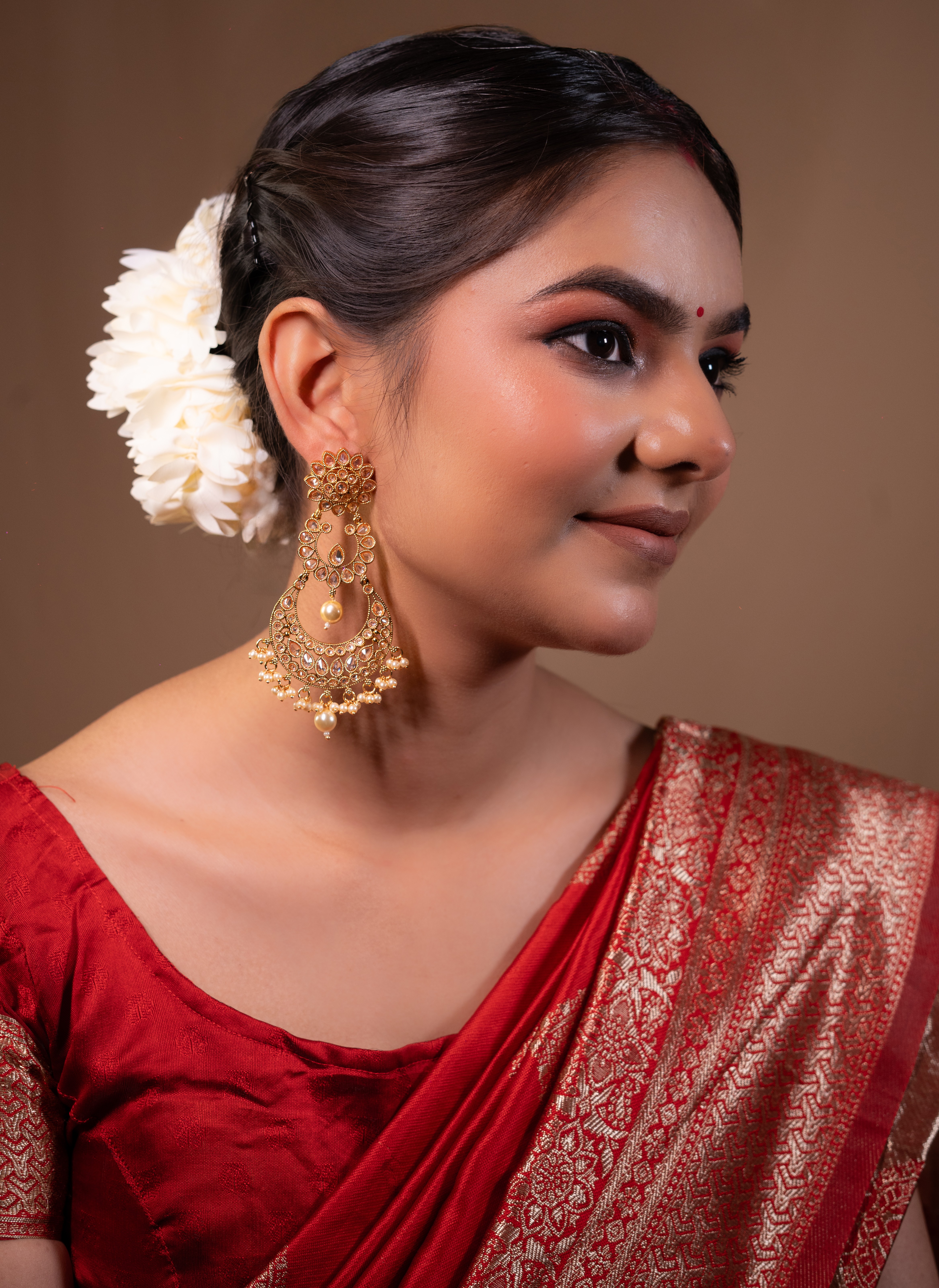 Gleaming CZ Gold Danglers