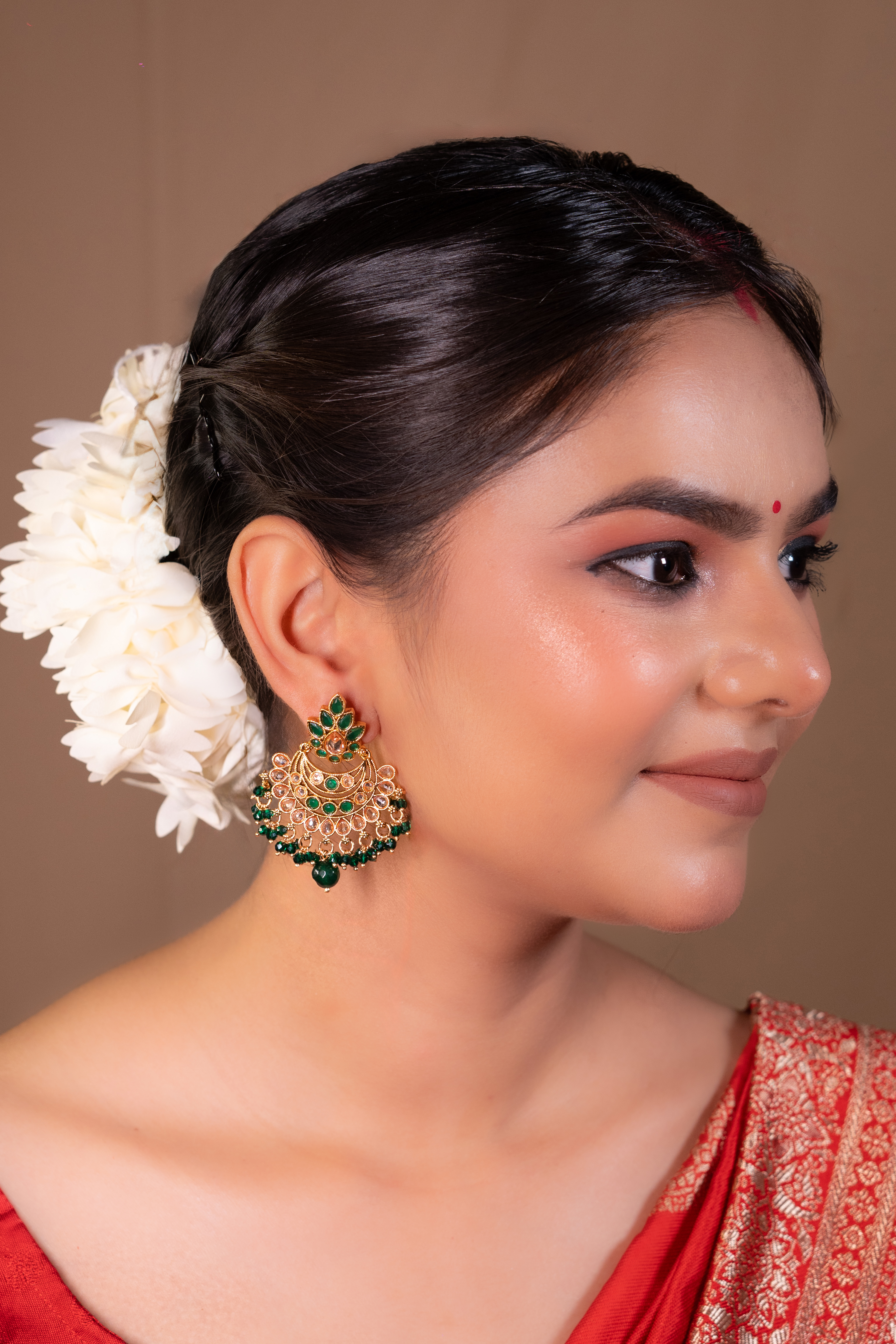 Jade Radiance Kundan Studs