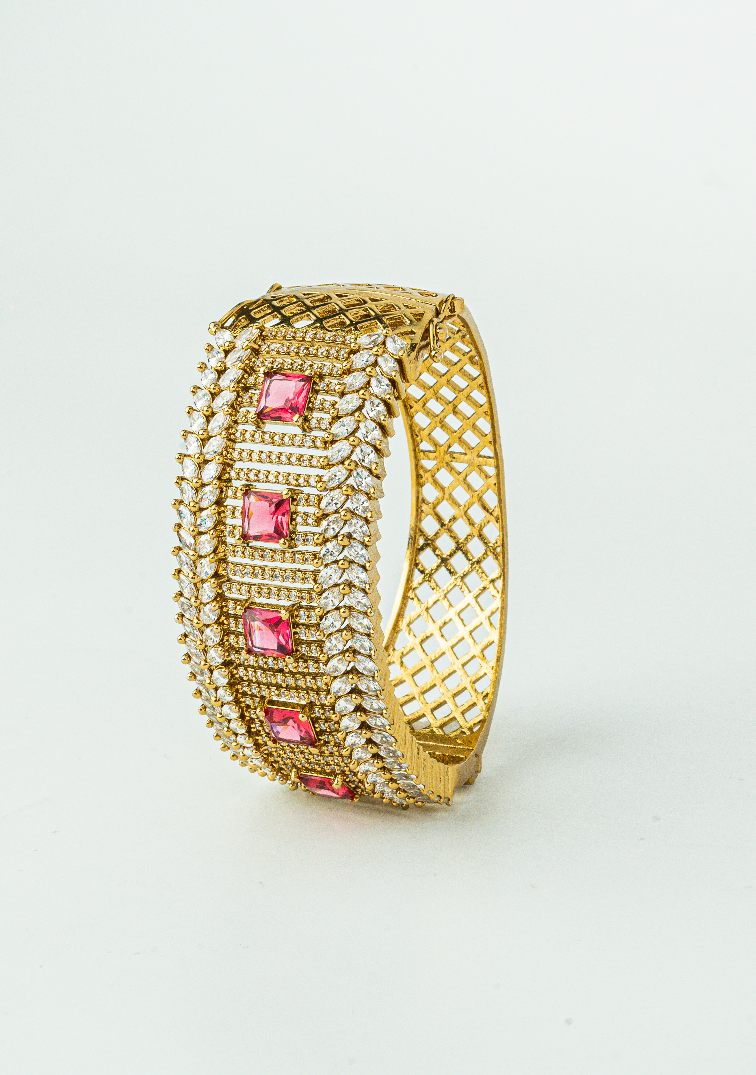 Ruby & White CZ Heritage Bracelet