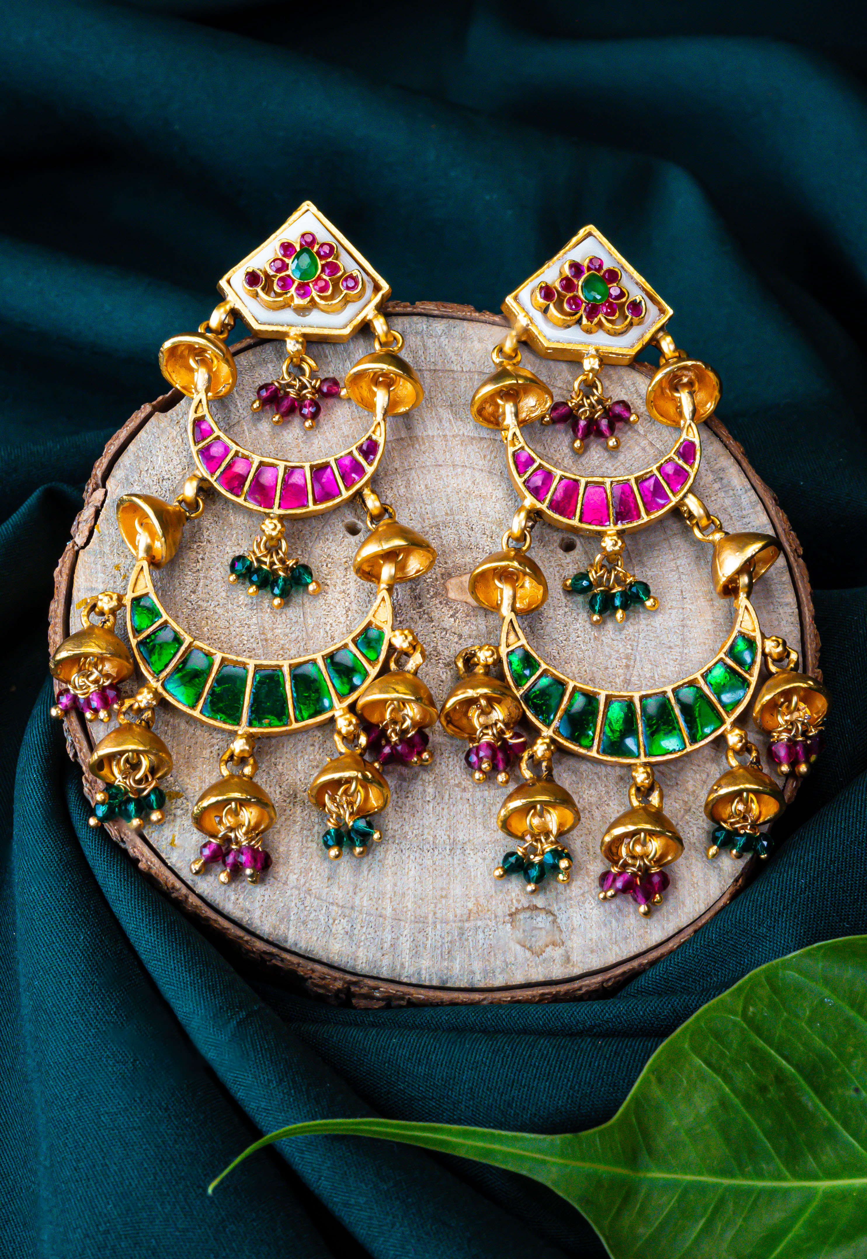 Golden MOP Meenakari Petals