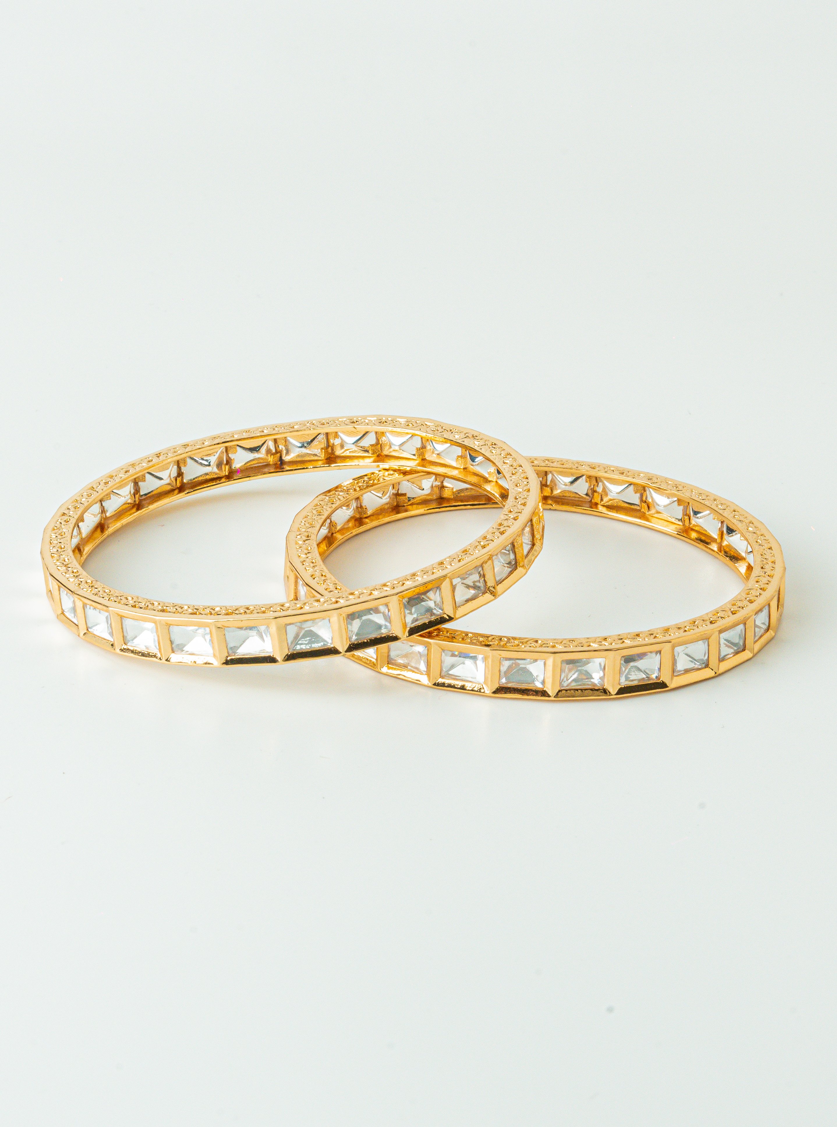 Traditional Screw Kundan Gold Bangles