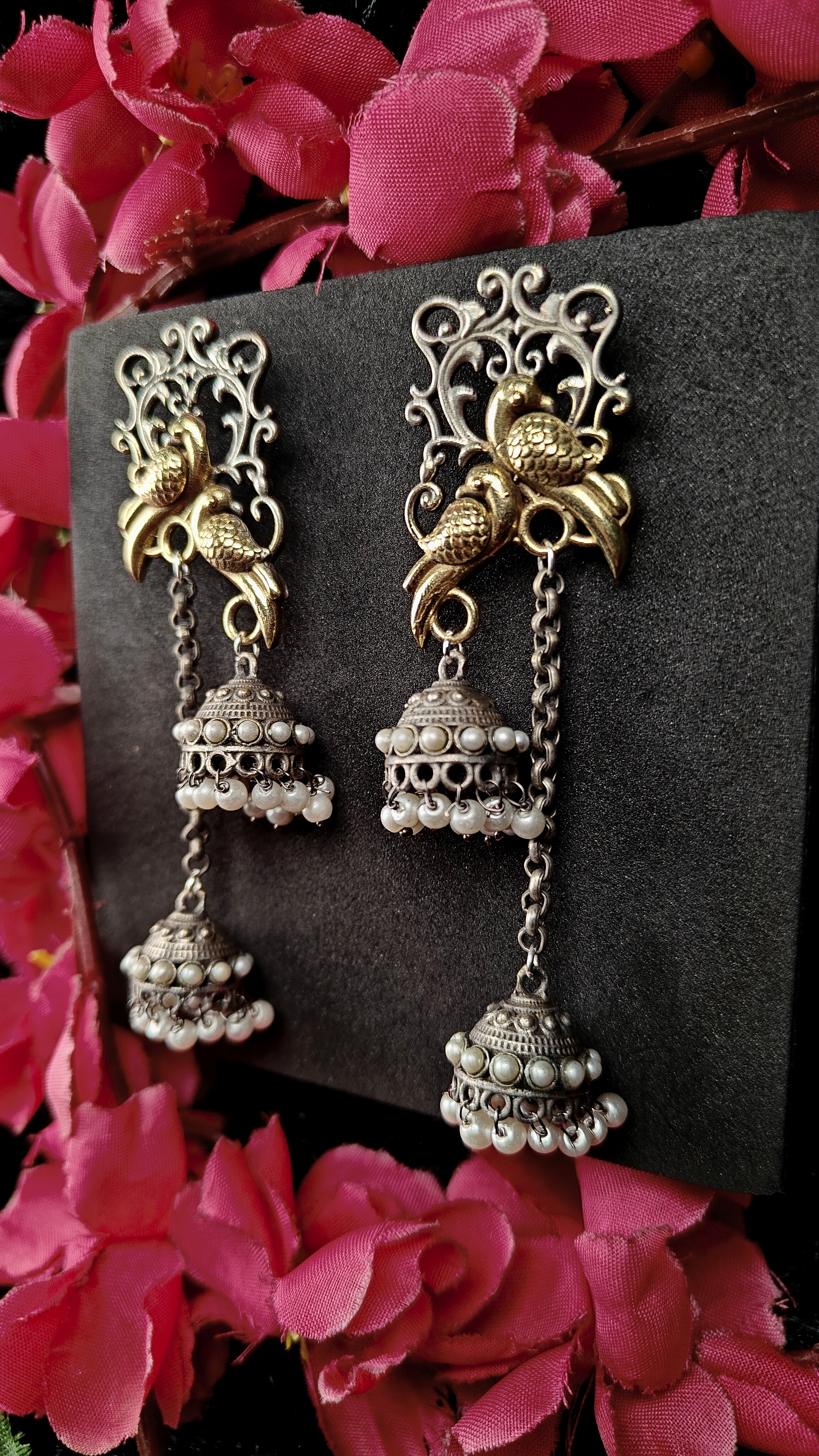 Regal Mayura Pearl Jhumkas
