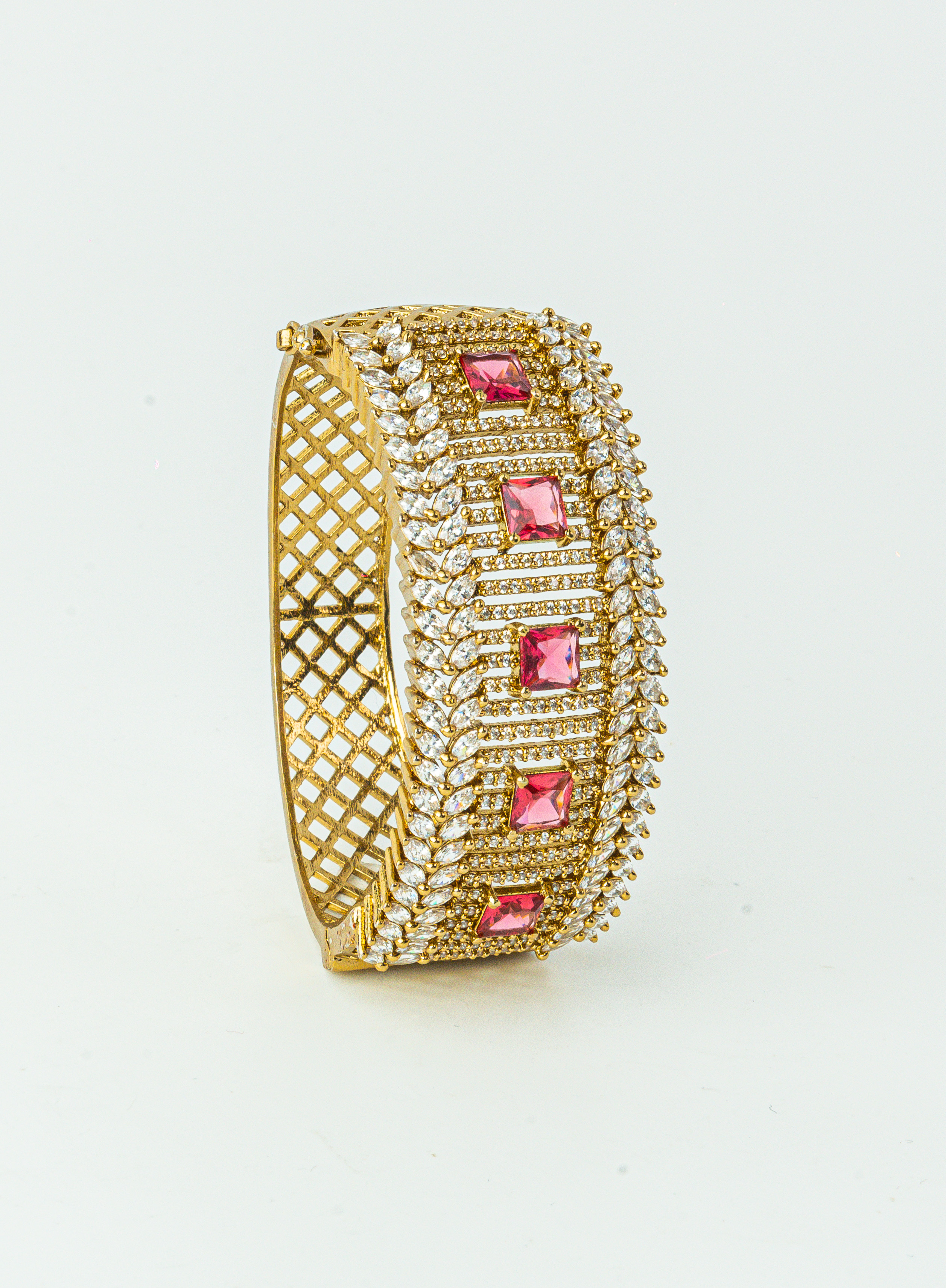 Ruby & White CZ Heritage Bracelet