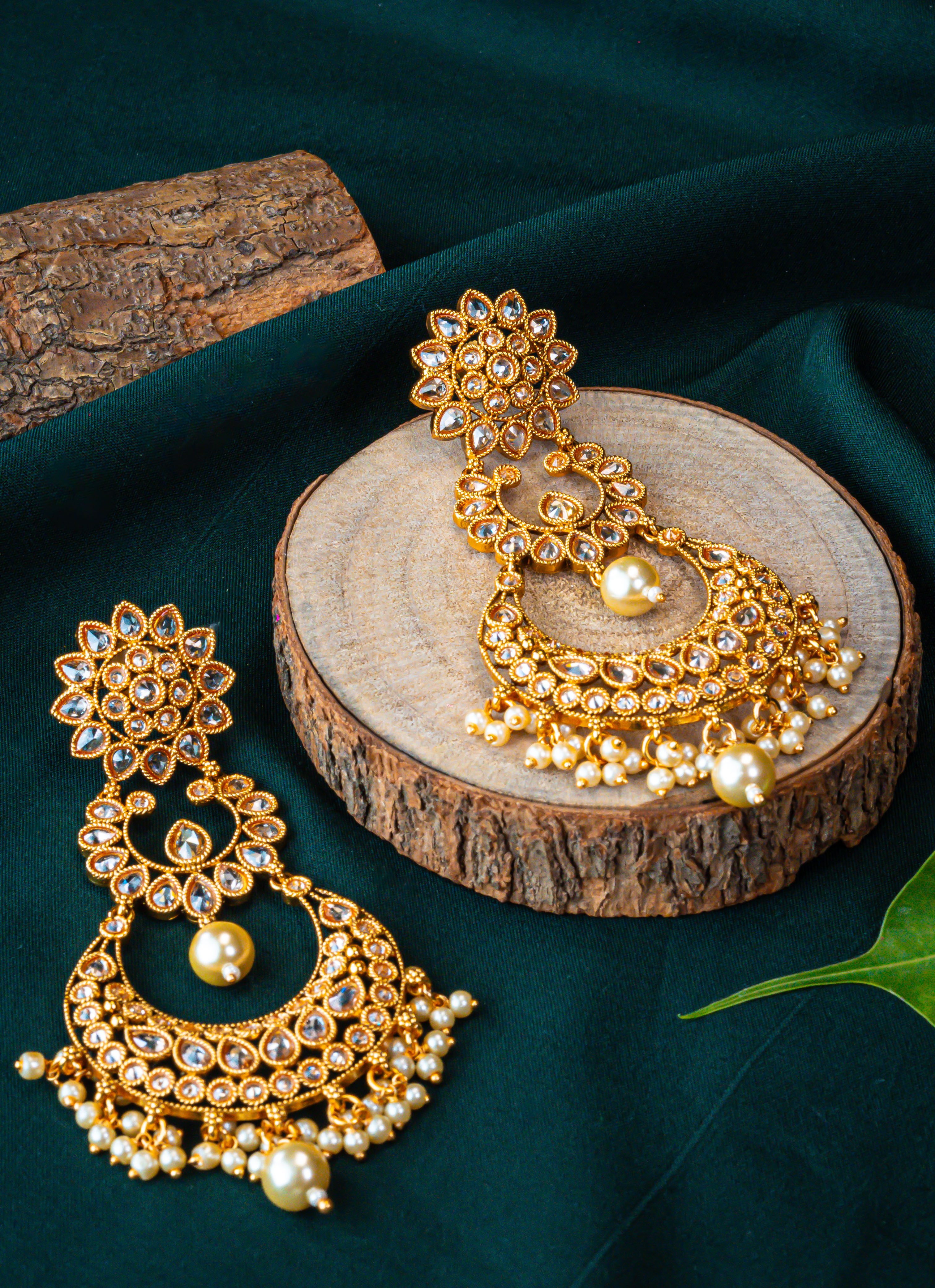 Gleaming CZ Gold Danglers