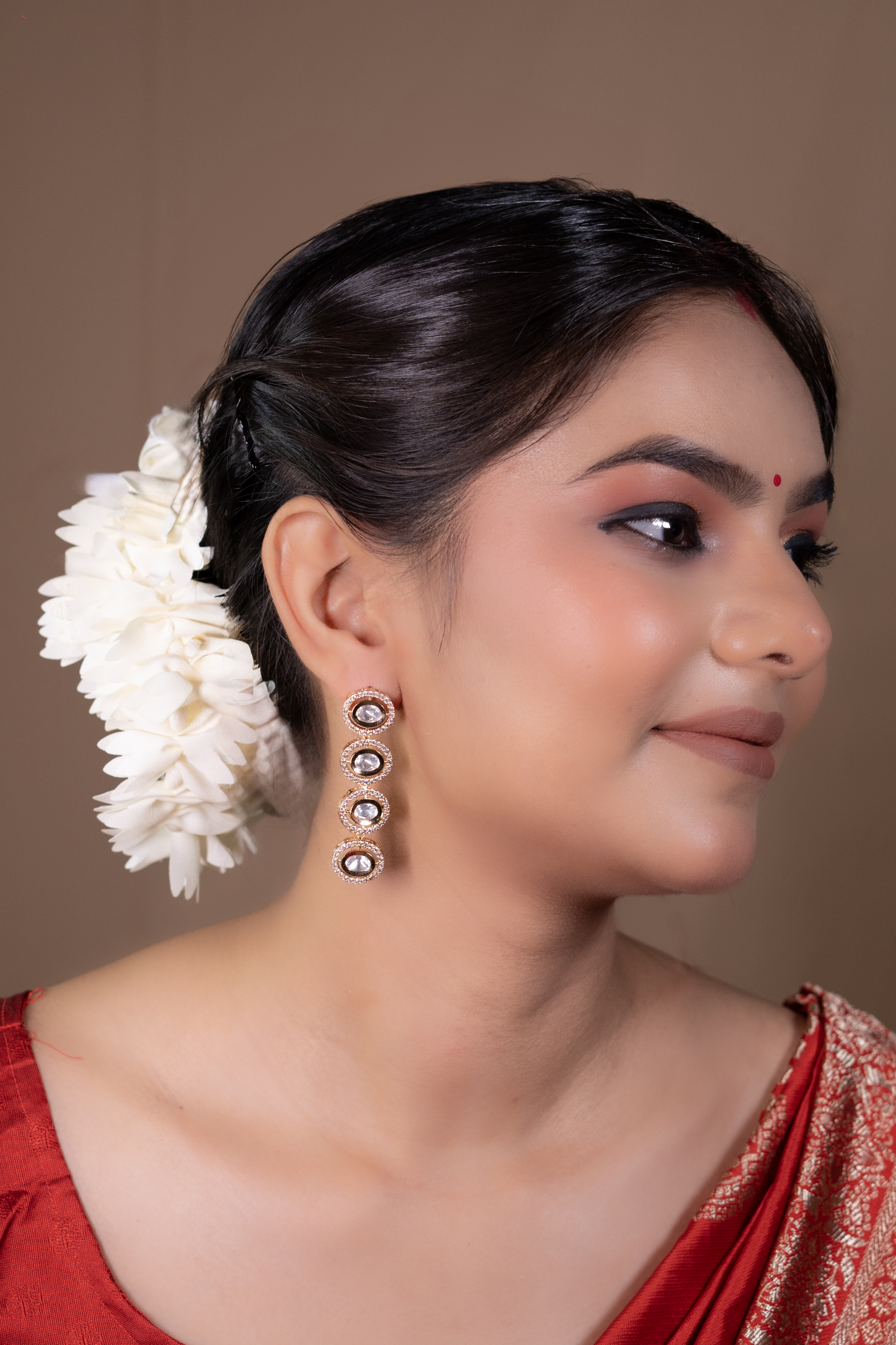 Ethereal Long Kundan Danglers
