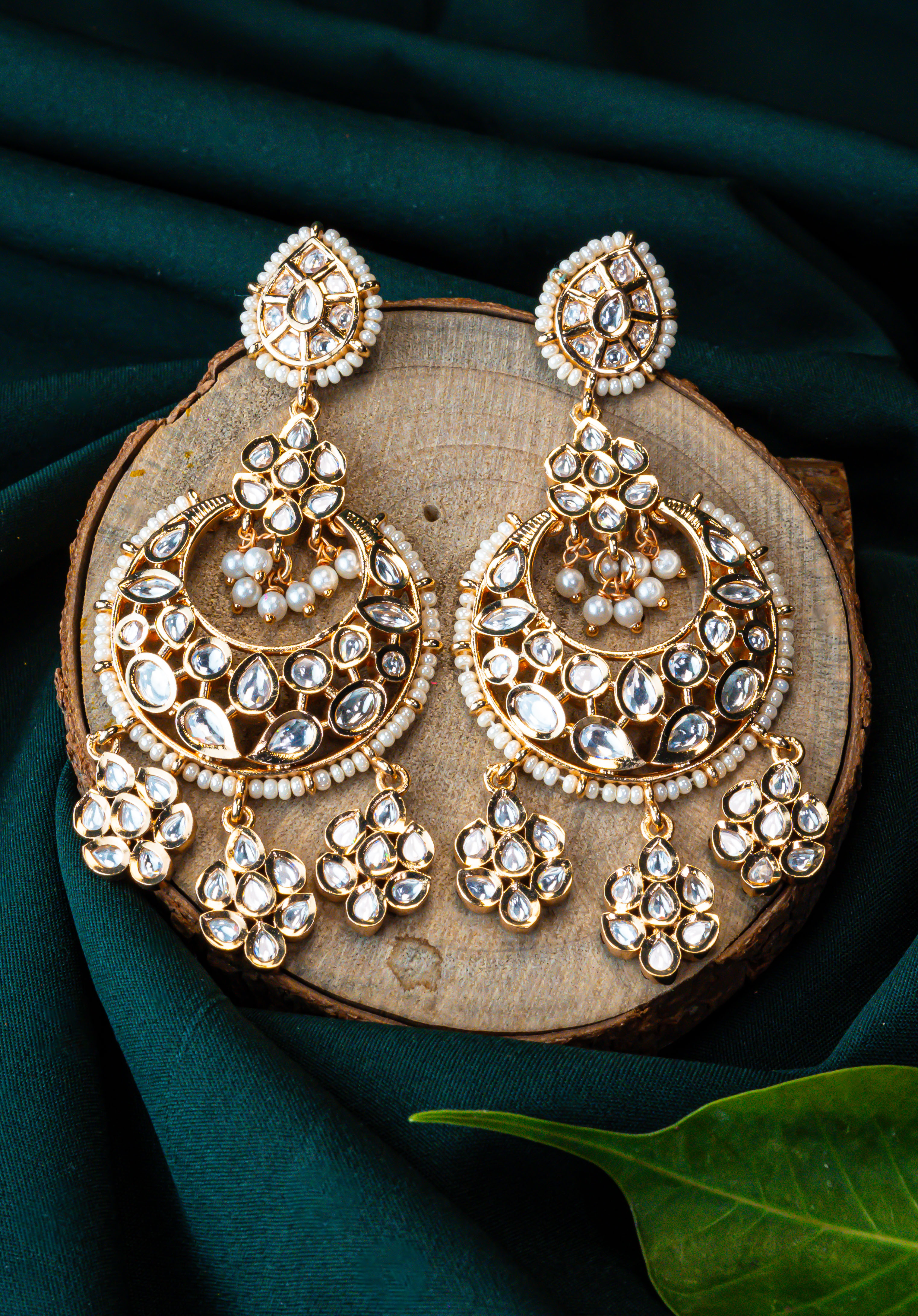 Gold Chand Baali Earrings 