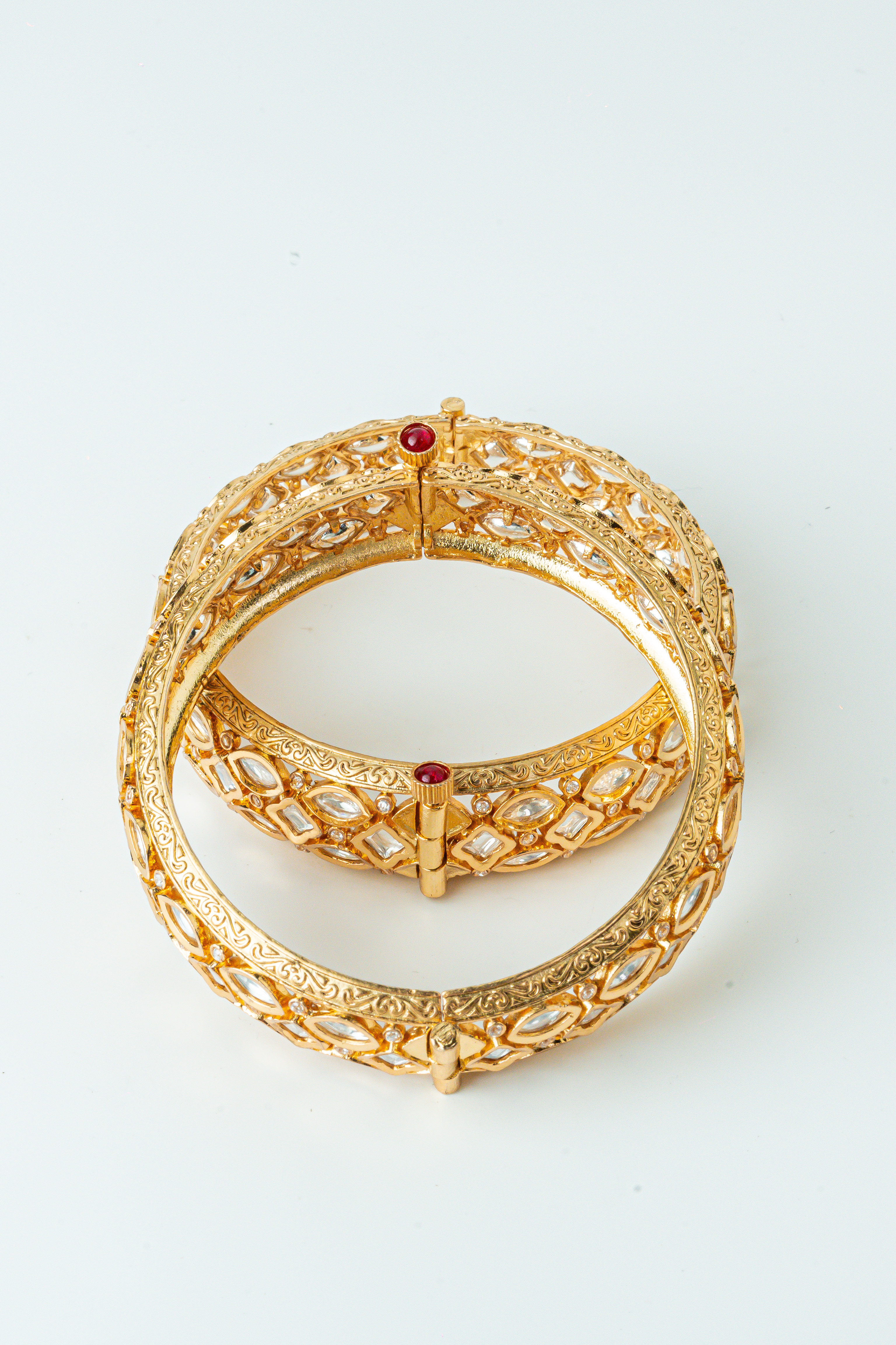 Timeless Kundan Gold-Plated Bangles