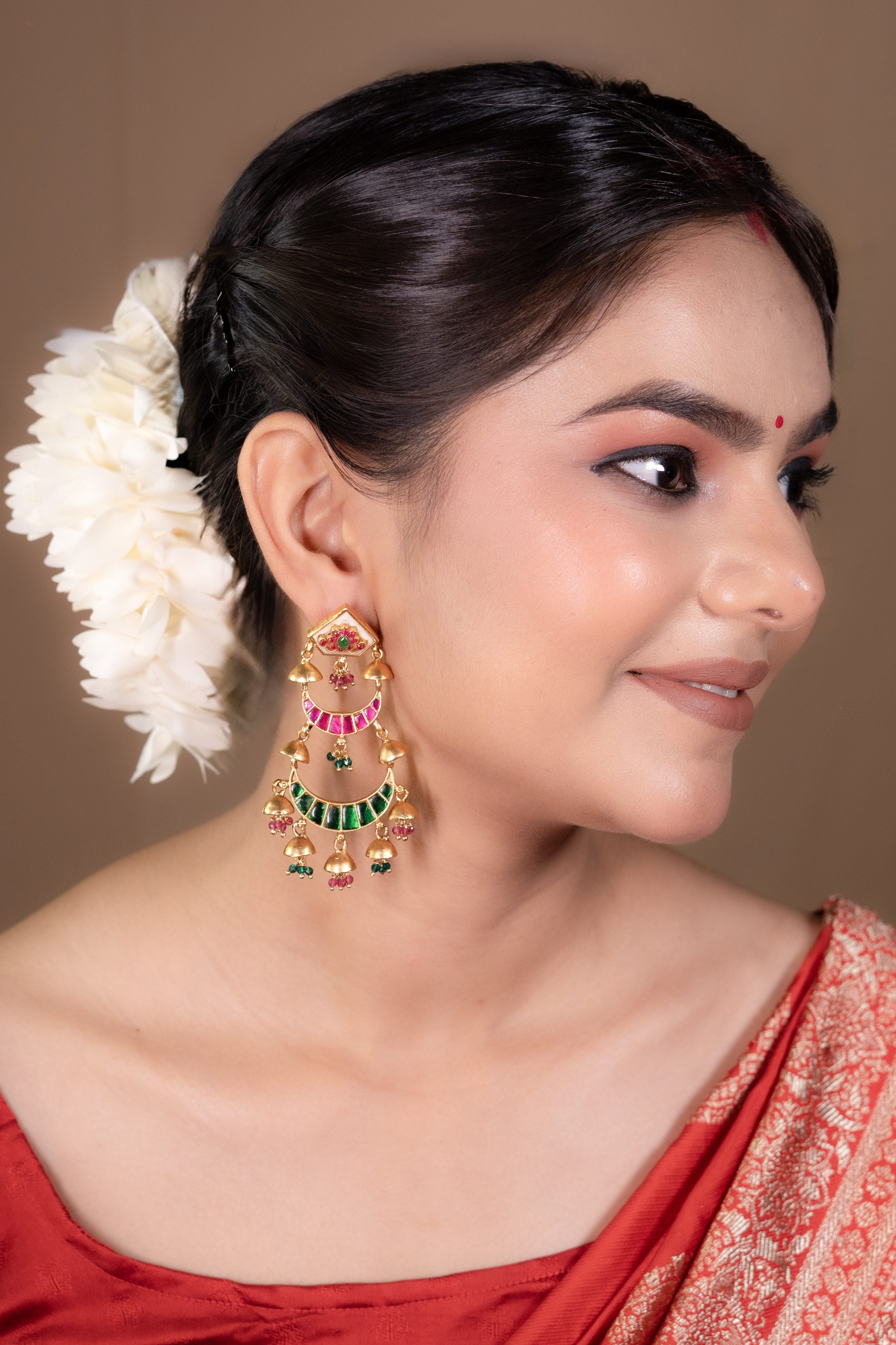 Golden MOP Meenakari Petals