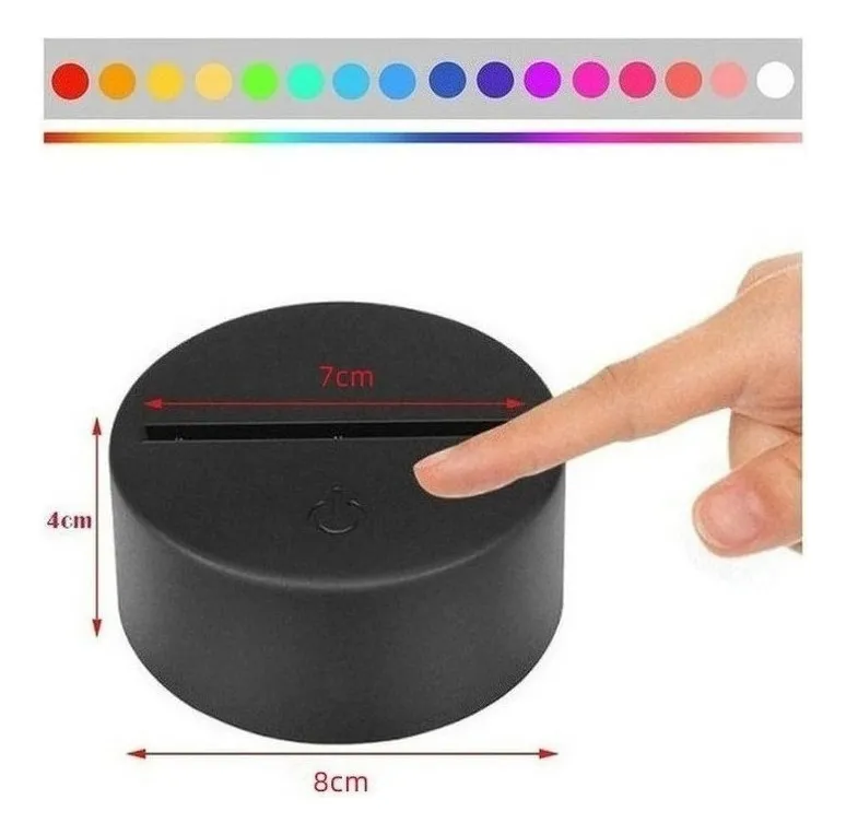 Lampara Led RGB con Grabado en Acrilico