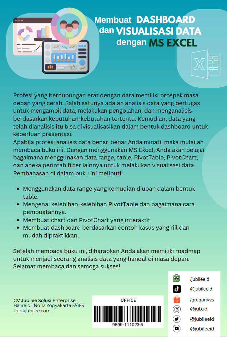 Membuat Dashboard dan Visualisasi Data dengan MS Excel