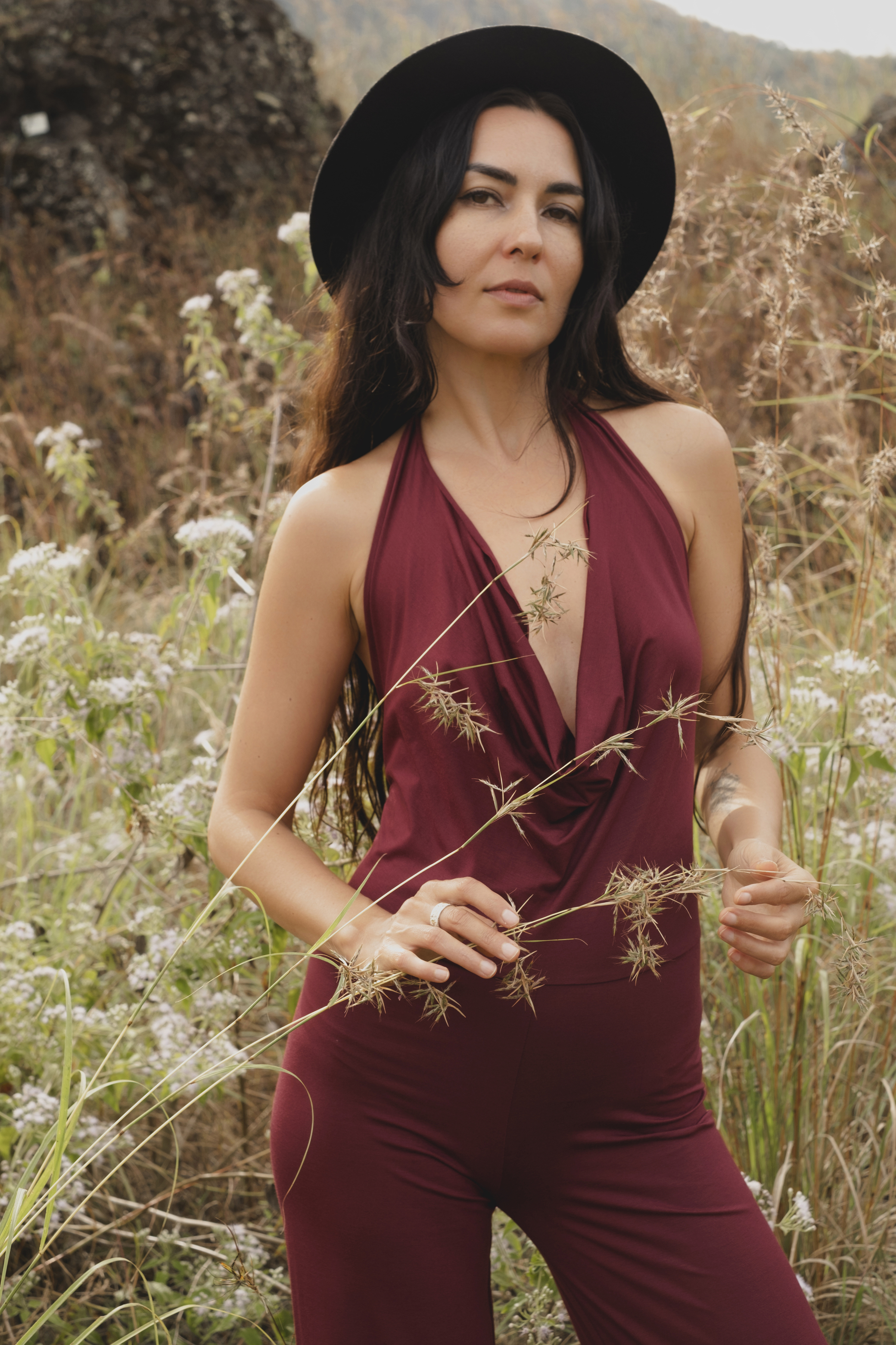 Boho Jumpsuit for Women – Backless Jumpsuit | EcoFlow™ Festival One Piece | Cowl Neck Wide-Leg Romper | Ethically Made in Bali