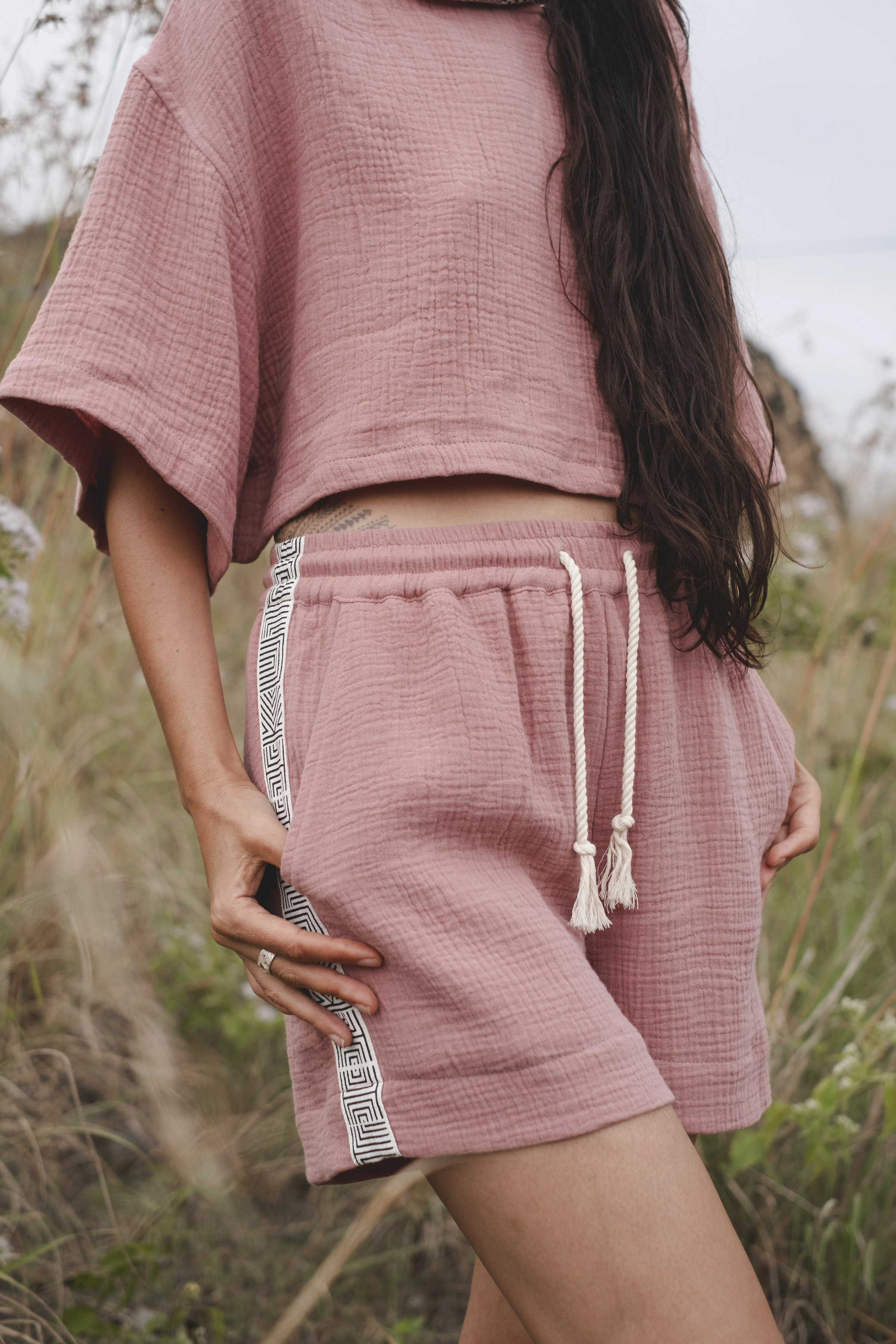 Bali Tribe Shorts – Boho Cotton Drawstring Shorts | Tribal Summer Shorts | Relaxed Fit Festival & Lounge Wear | Slow Fashion
