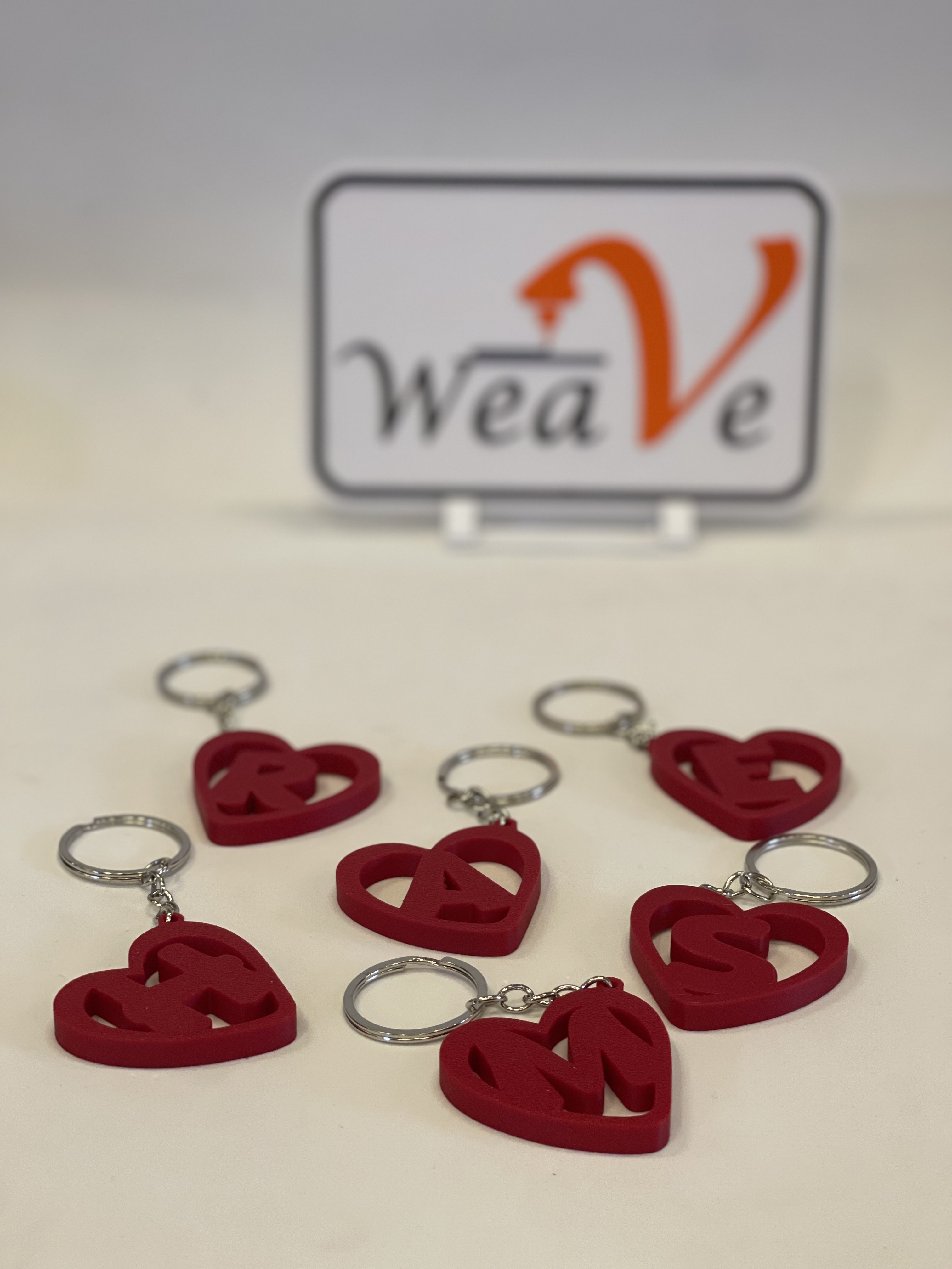 Heart Letter Keychains