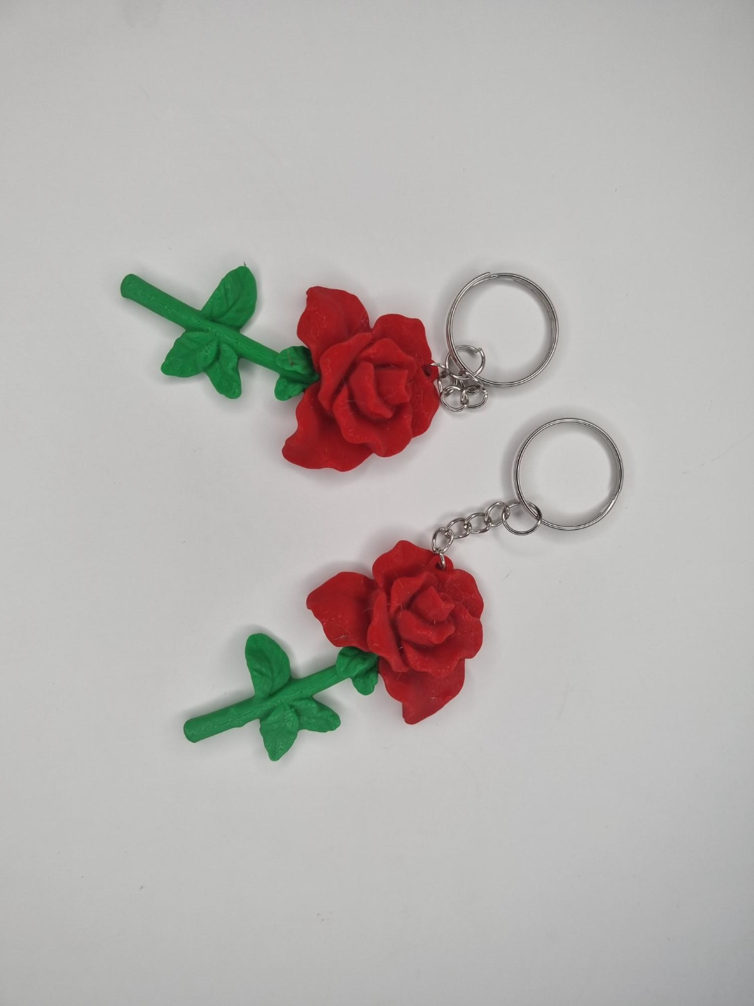 Rose Flower Keychain