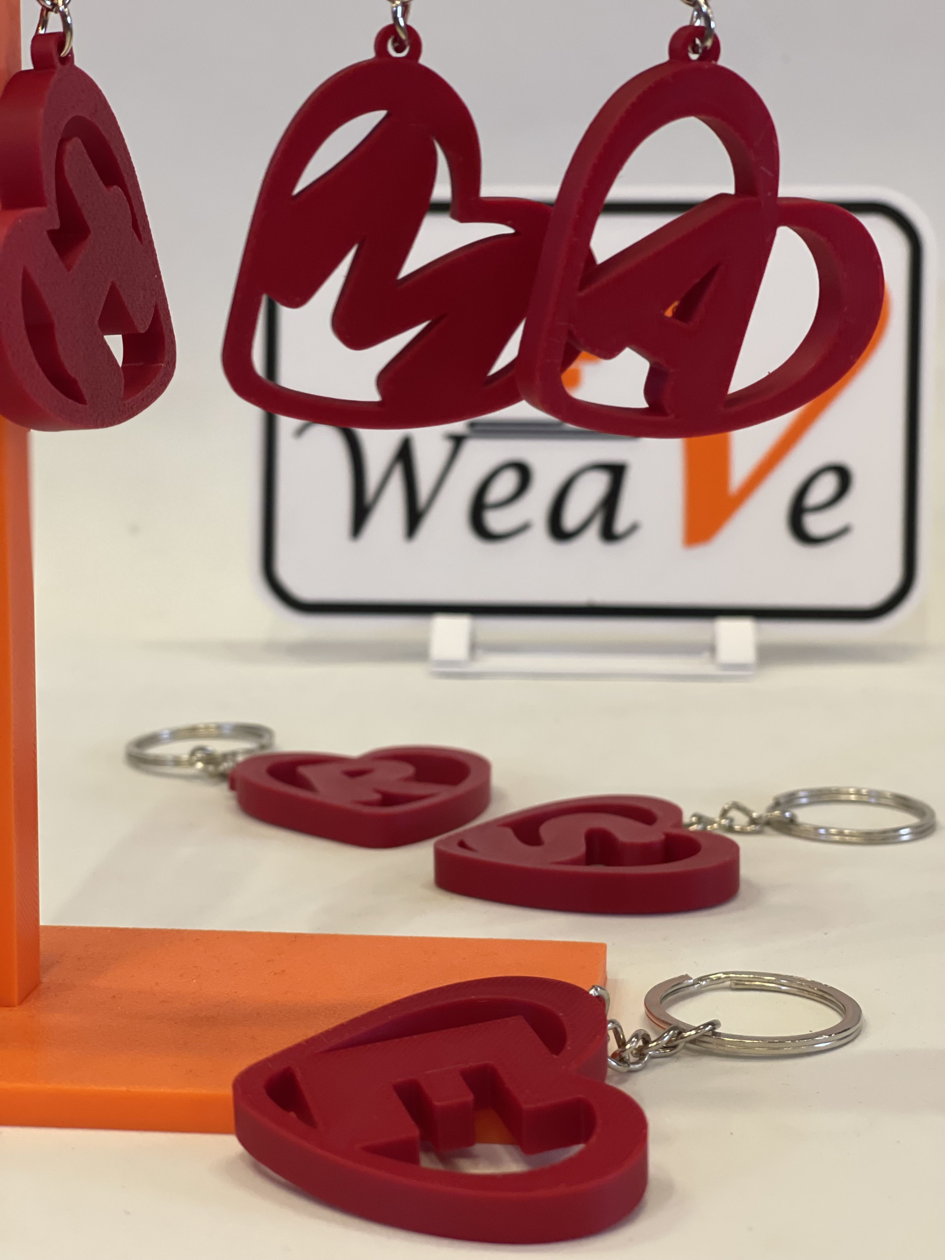 Heart Letter Keychains