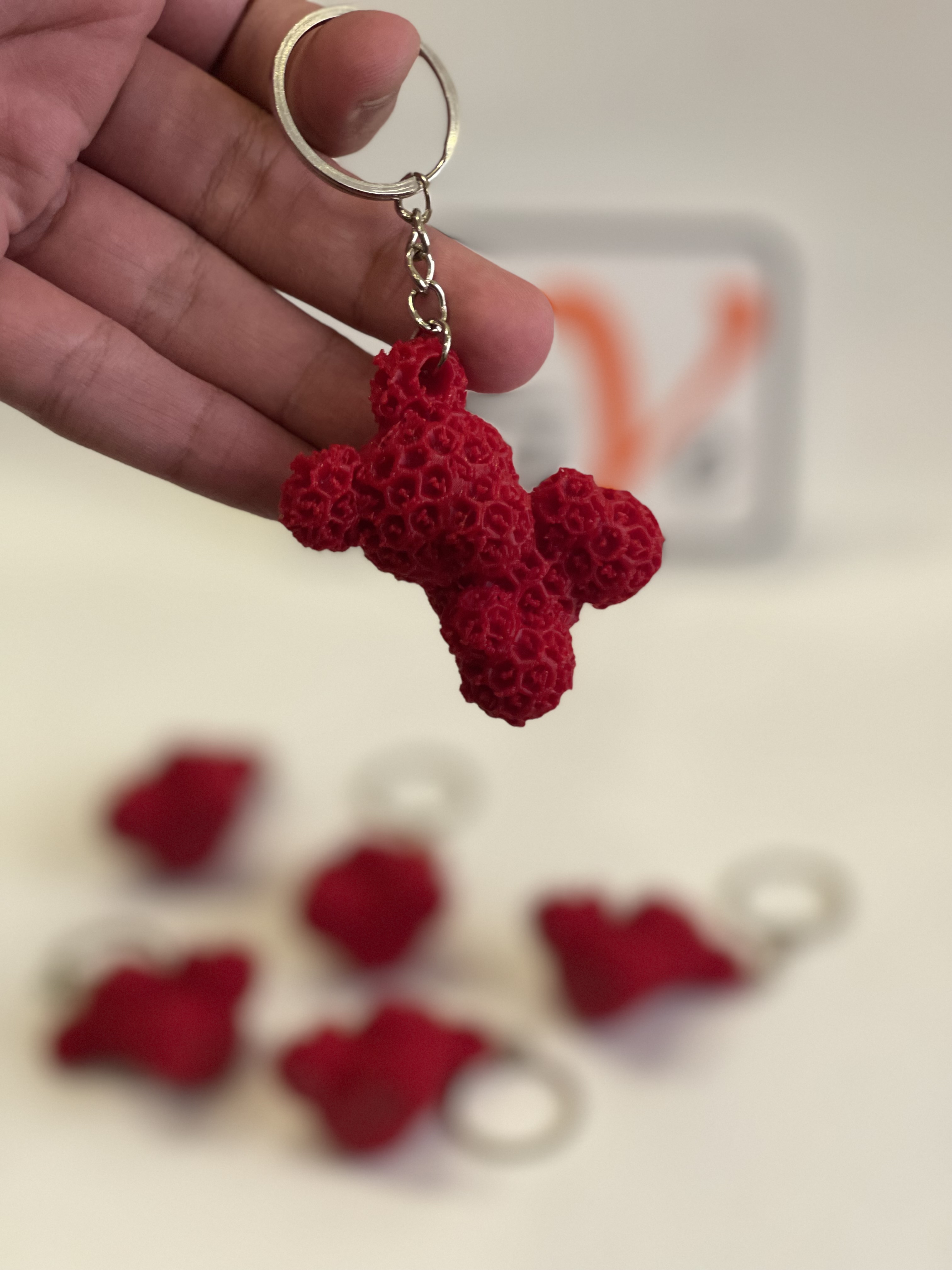 Rose Bear Keychain