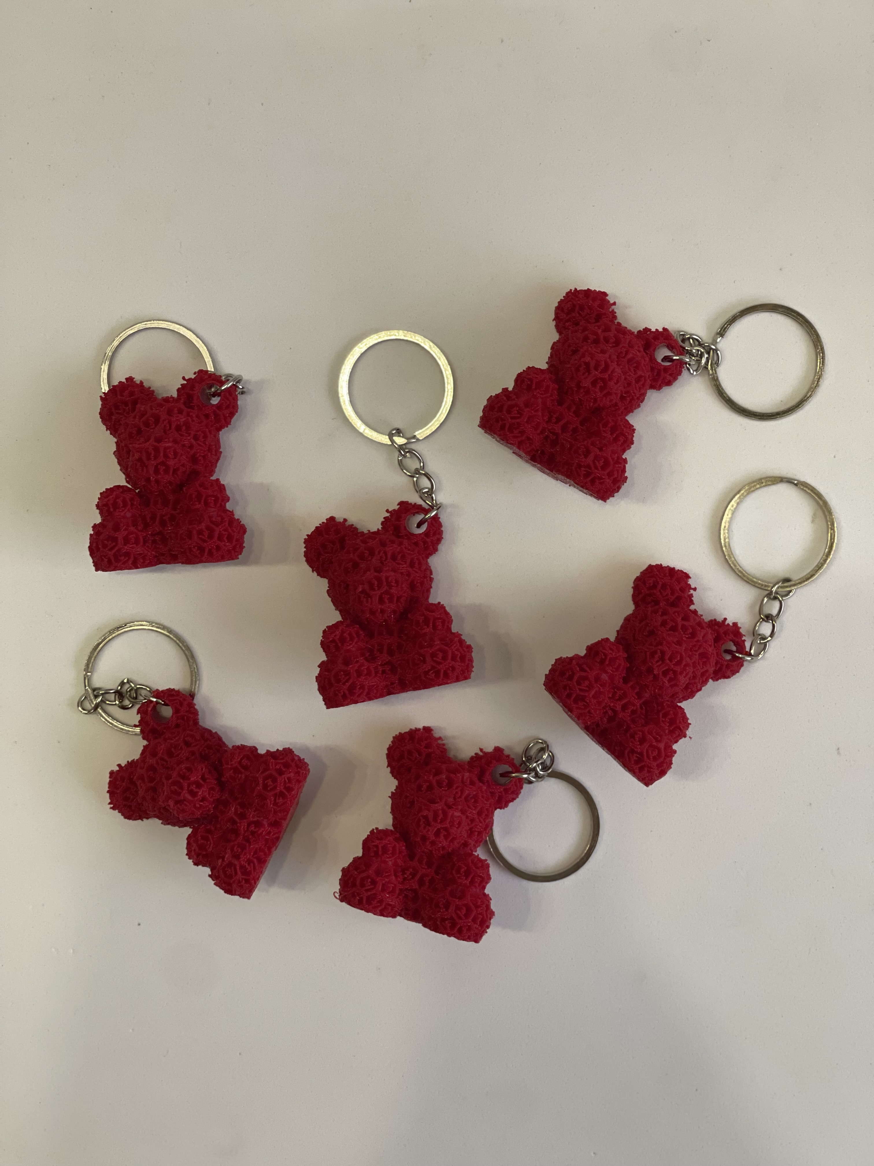 Rose Bear Keychain