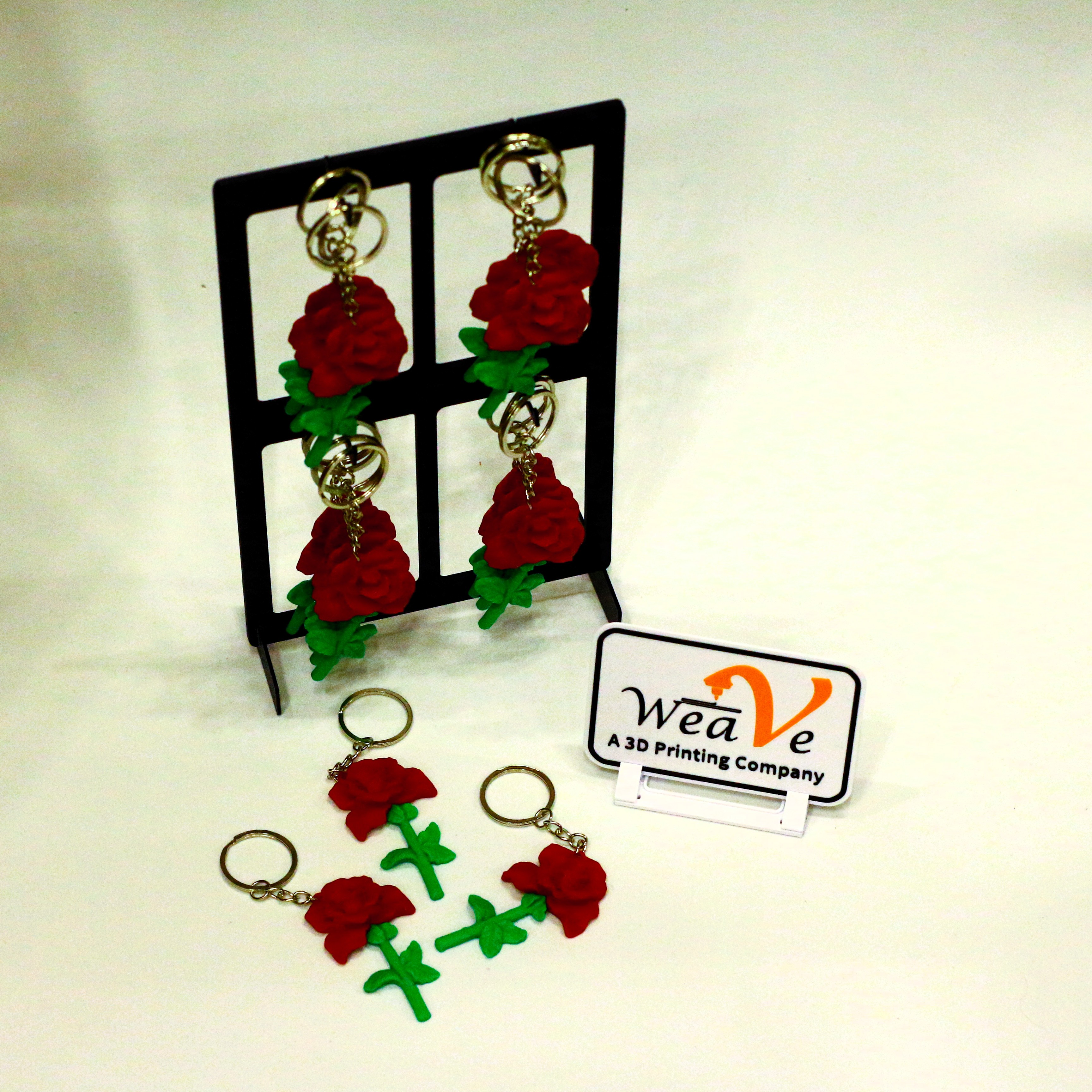 Rose Flower Keychain