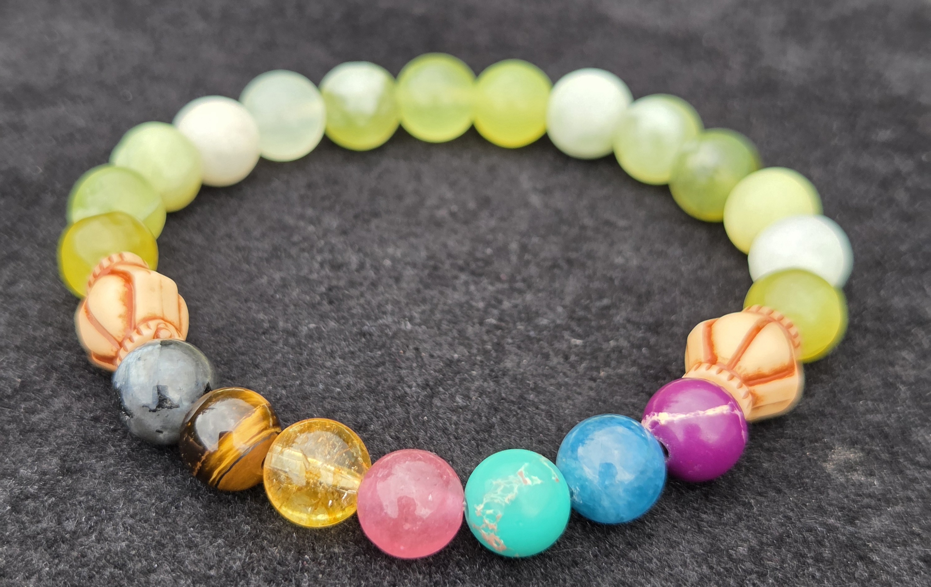 7 Chakra Kundalini Rising- Crystal- Bracelet 