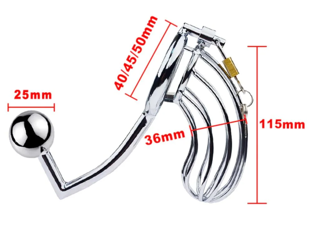 Cinto de Castidade Masculino Aço Inox Jaula com Cadeado