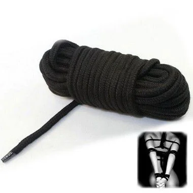 Corda BDSM para Bondage 100% Algodão - 10 metros - Preta