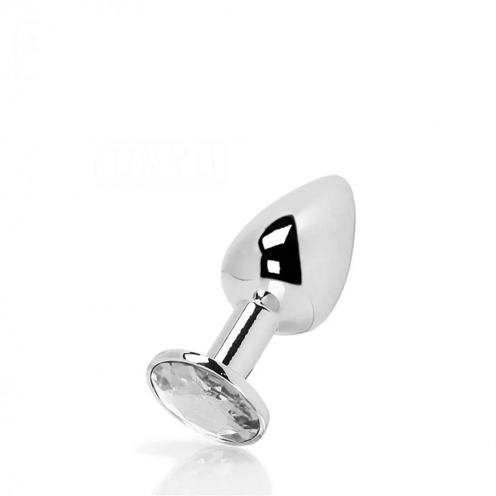 Plug Anal Jóia Precious Bullet Aço Inox Branca