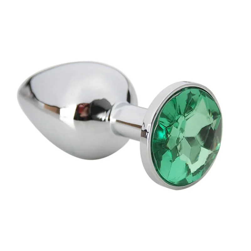 Plug Anal Jóia Precious Bullet Aço Inox Verde