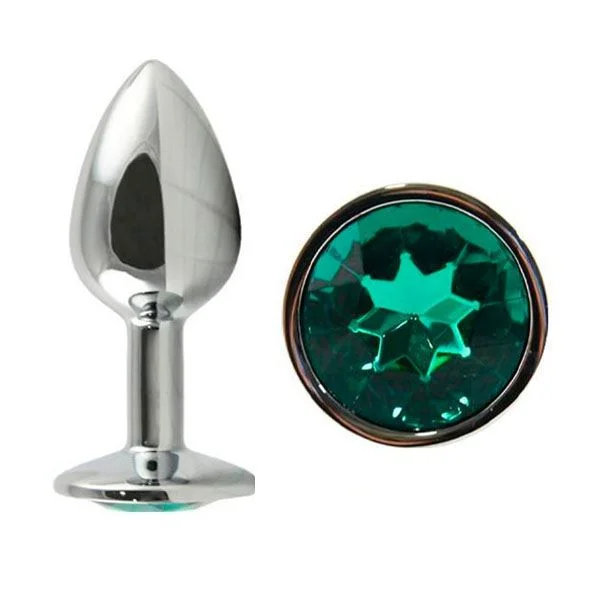 Plug Anal Jóia Precious Bullet Aço Inox Verde