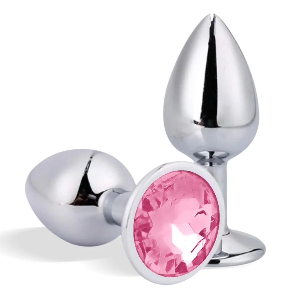 Plug Anal Jóia Precious Bullet Aço Inox Rosa