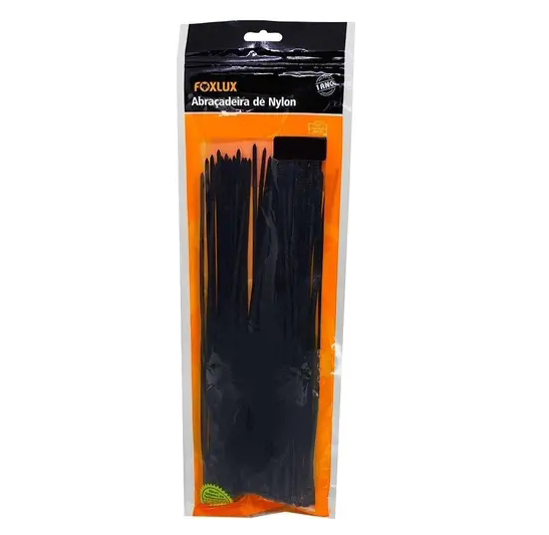 ABRAĒADEIRA NYLON 530X12.7MM PRETA 25 UN FOXLUX