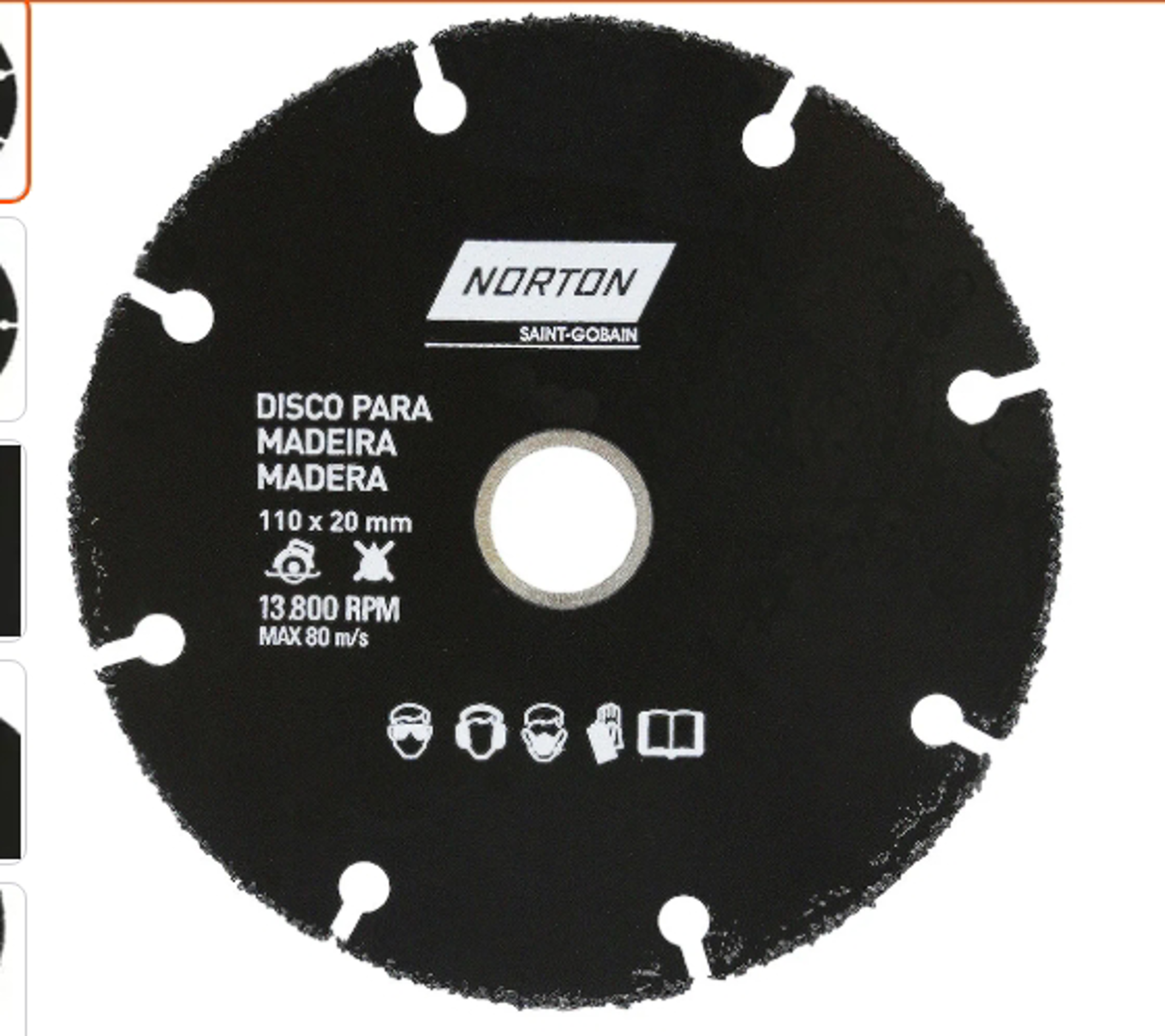 DISCO CORTE MADEIRA  110x1.0.x20mm  NORTON