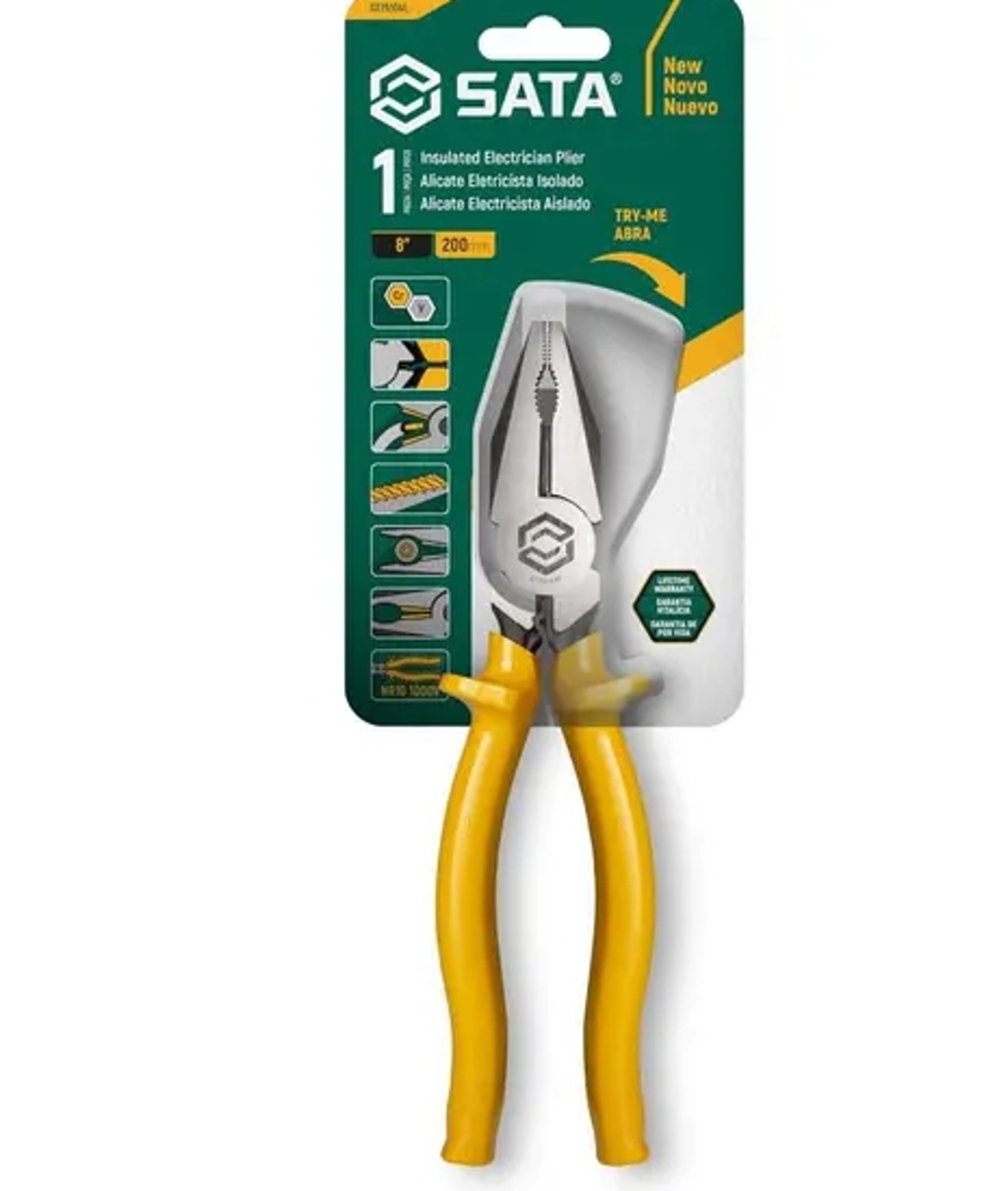 ALICATE ELETRICISTA 8 ISOLADO SATA