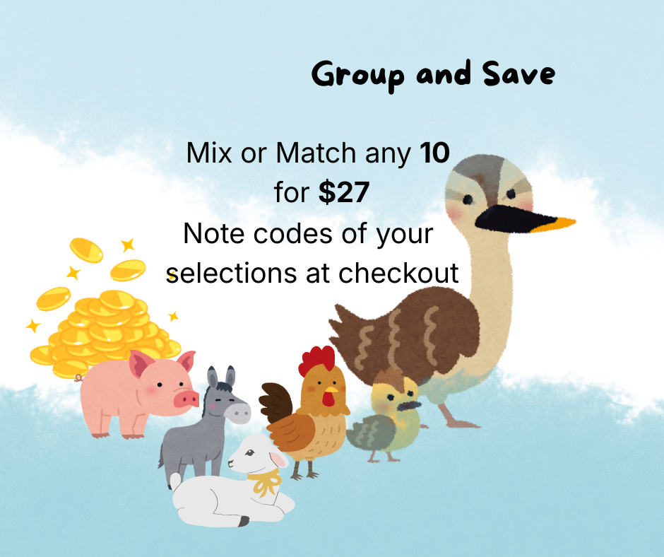 BUNDLE 10 AND SAVE (Note selections at checkout)