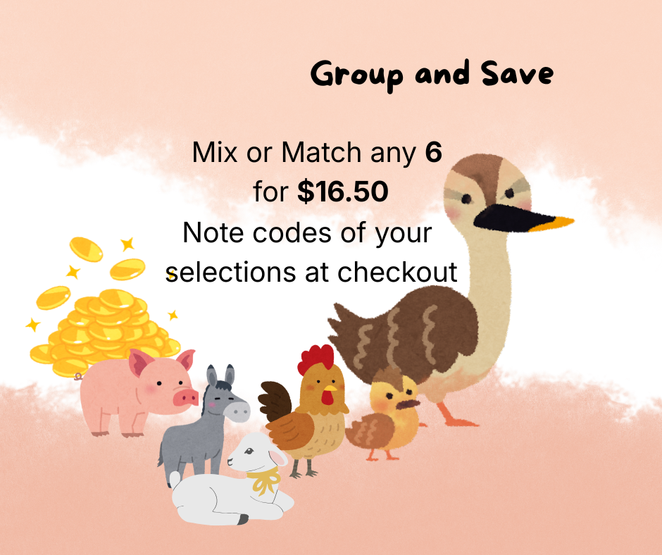 BUNDLE 6 AND SAVE (Note selections at checkout)