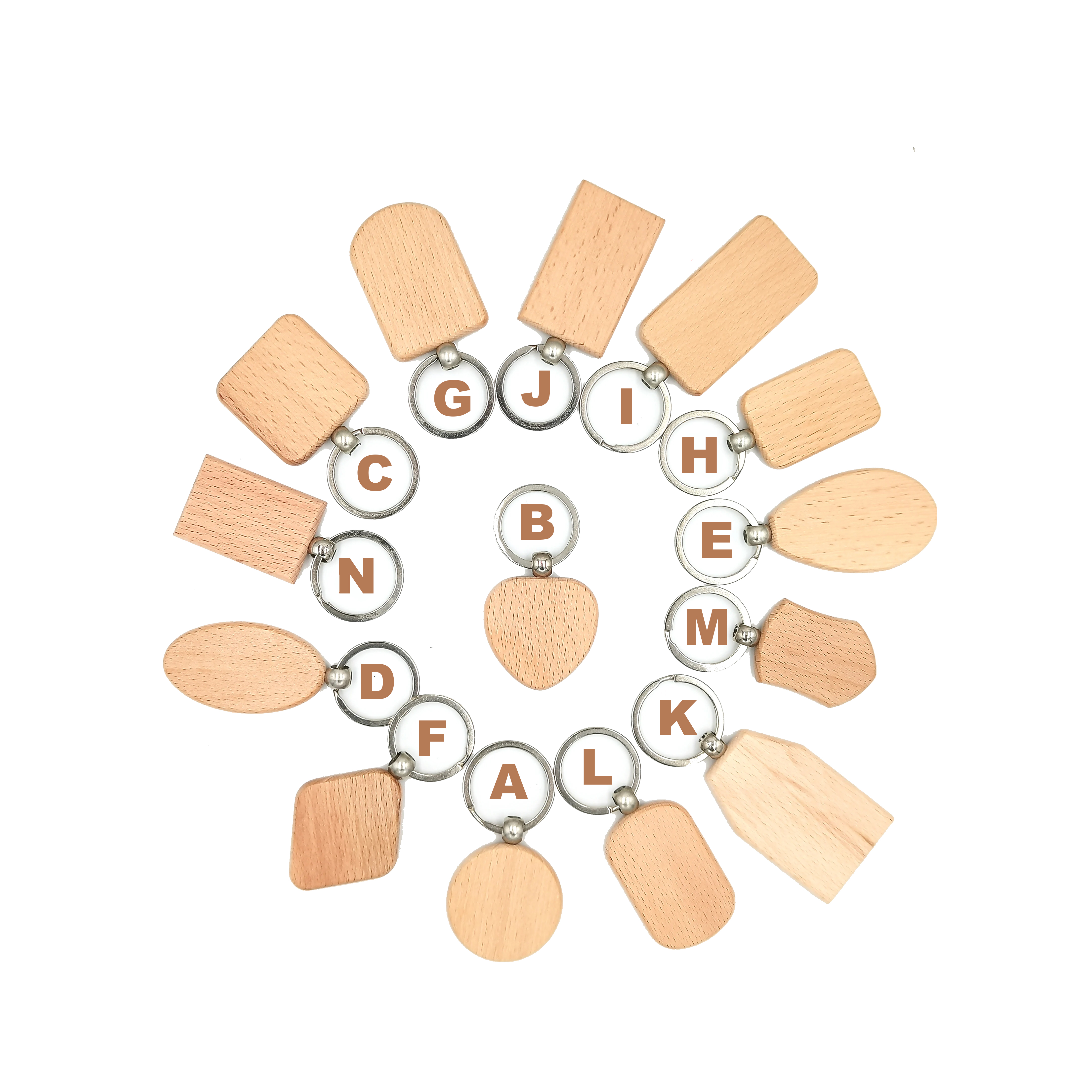 Llavero de madera Pack 10 Unidades