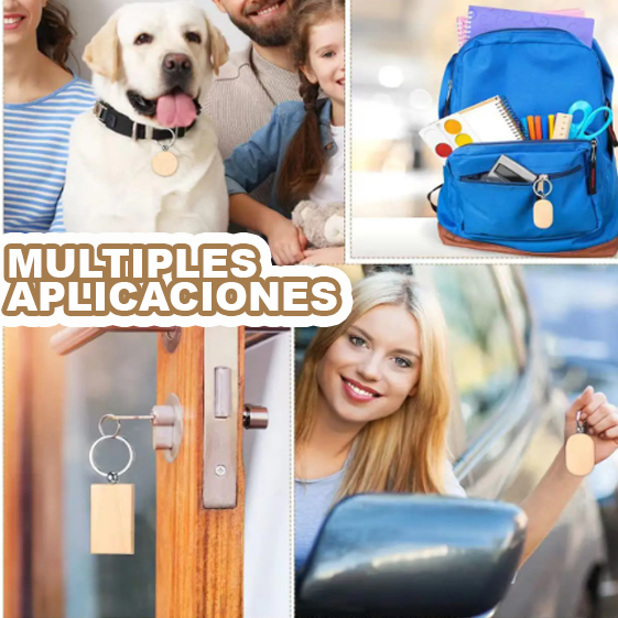 Llavero de madera pack 50 Unidades