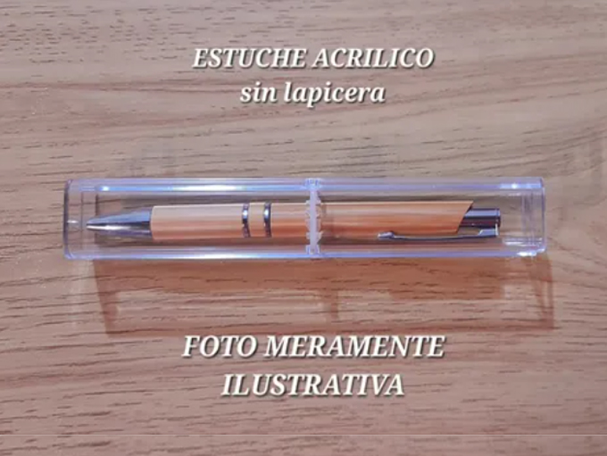 Estuches Acrílico Transparente X 10 Unid. Para Lapiceras