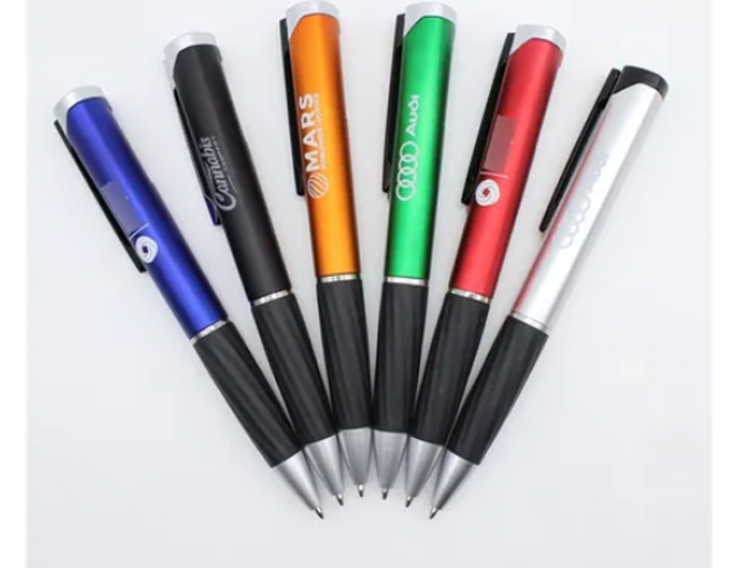 Lapicera Con Iluminación Led Para Grabado Láser Caja De 50