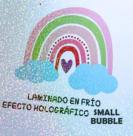 Laminado En Frío A4 Holográfico X 20 Un. Modelo Small Bubble