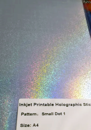 Papel Fotografico Holografico Autoadhesivo X 50 - Small Dot