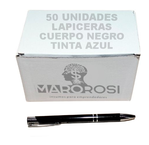 Caja de 50 Lapiceras NEGRAS