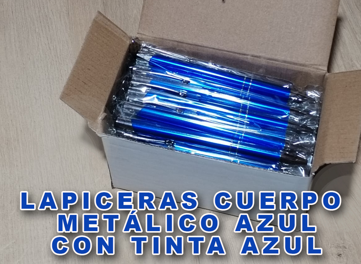 Caja de 50 Lapiceras AZULES
