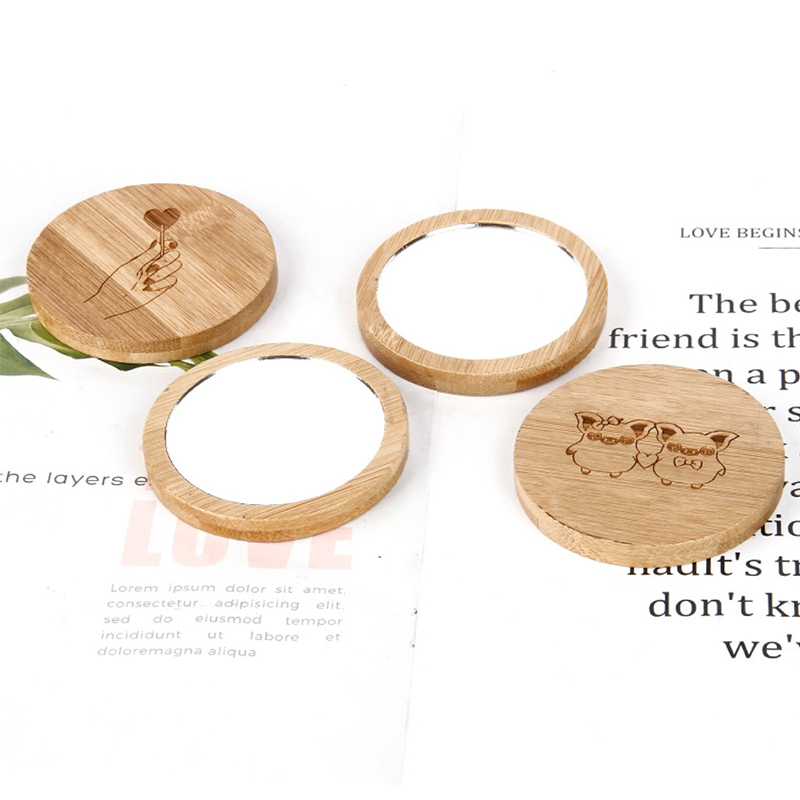 Espejo para cartera en bambu - Pack x 10