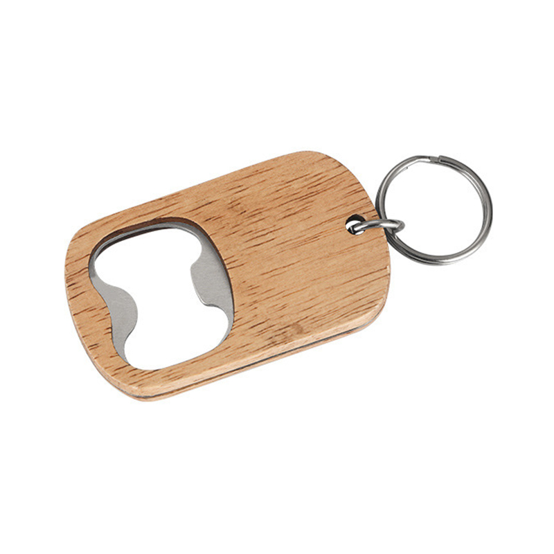 Llavero abrebotellas de madera PACK X 10