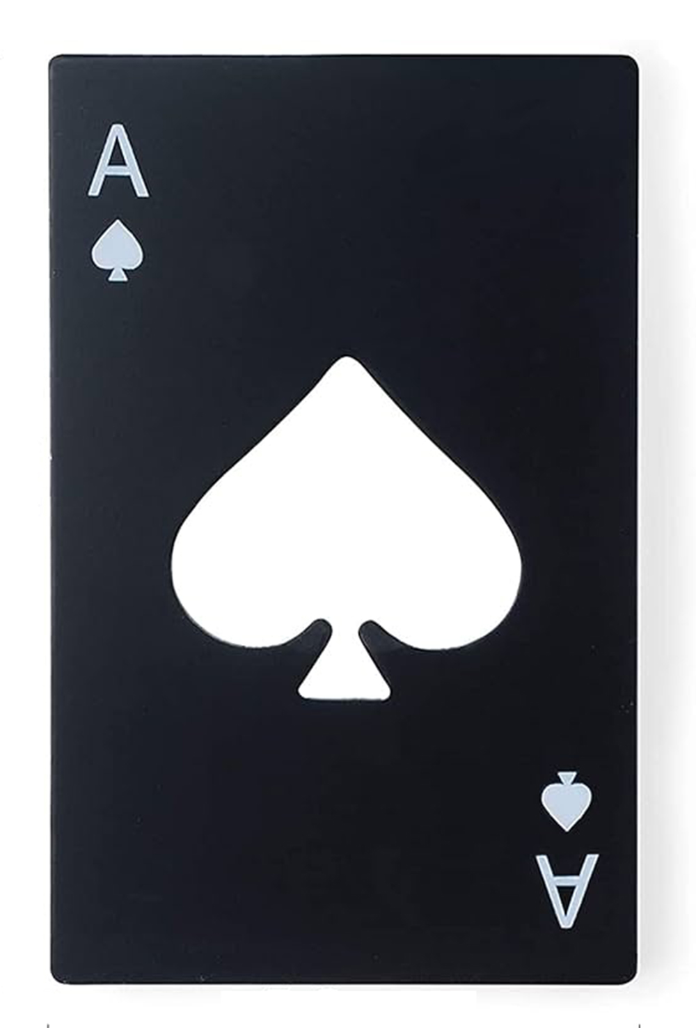 Destapador Carta de As de Picas negra - pack x 5