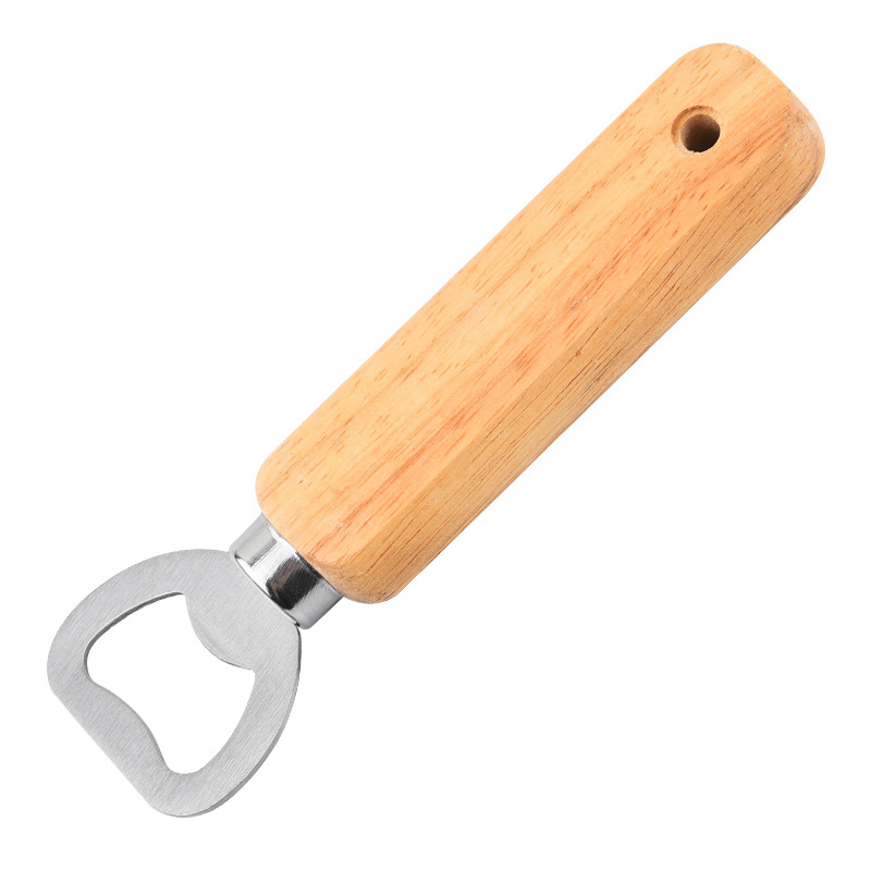 Abrebotellas de madera y acero inoxidable Pack x 10