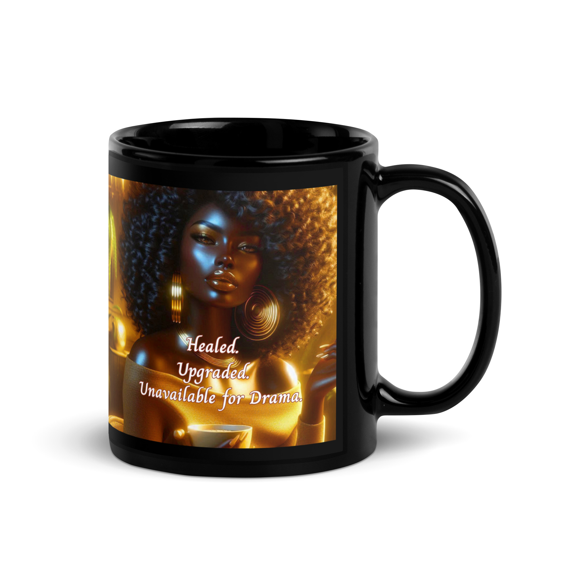 Healed. Upgraded. Unavailable for Drama. Mug