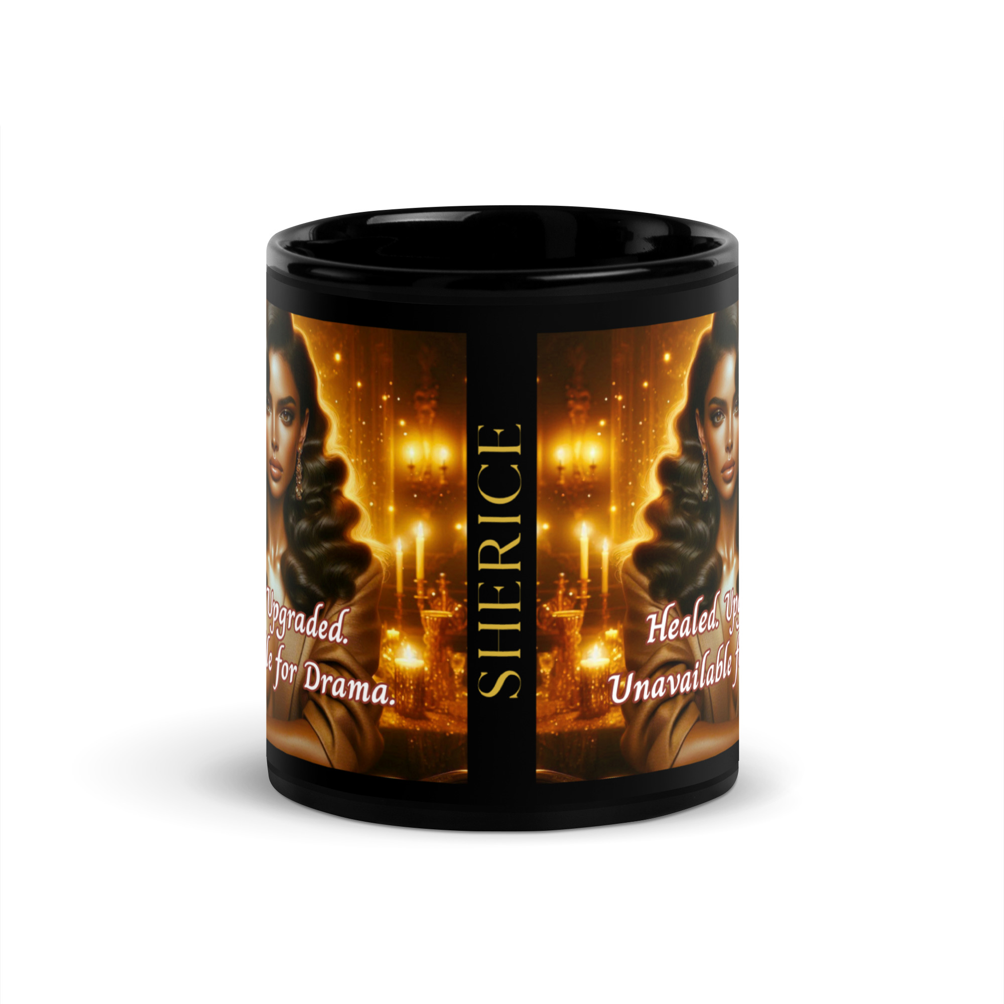 Healed. Upgraded. Unavailable for Drama. Mug